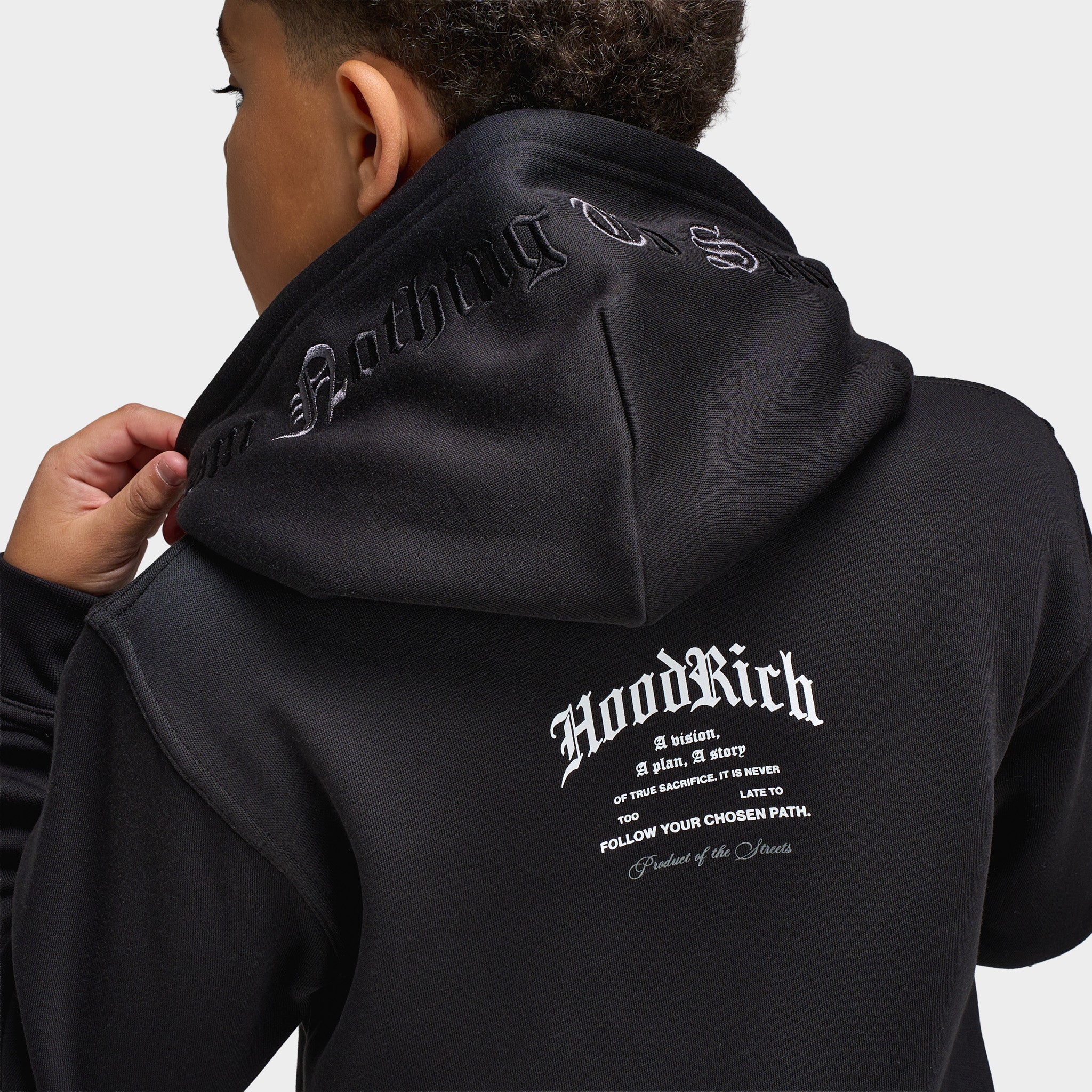 Hoodrich Juniors' Dark Lightning Fullzip Hoodie / Black - Image 4