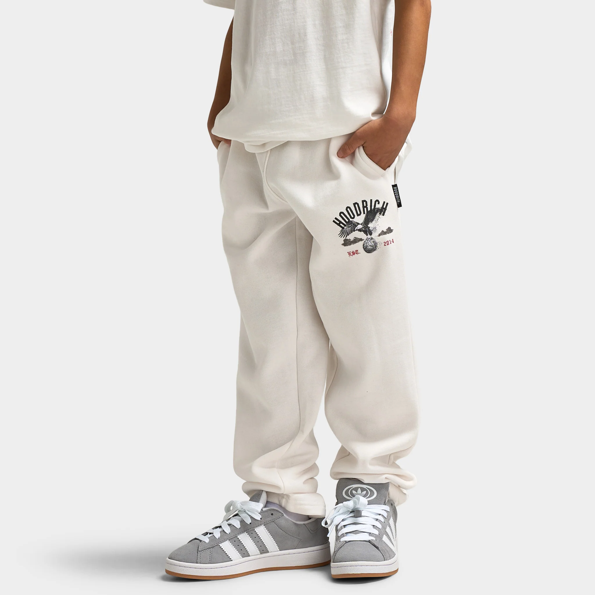 Hoodrich Juniors' Eagle Open Hem Jogger Blanc de Blanc / Black - Lychee - Image 3