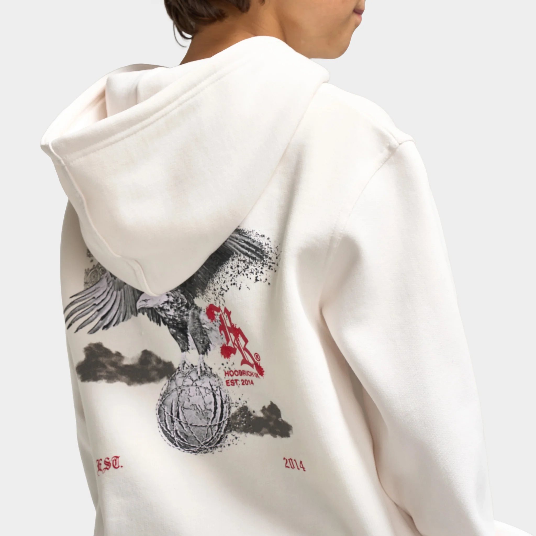 Hoodrich Juniors' Eagle Hoodie Blanc De Blanc / Black - Lychee - Image 4