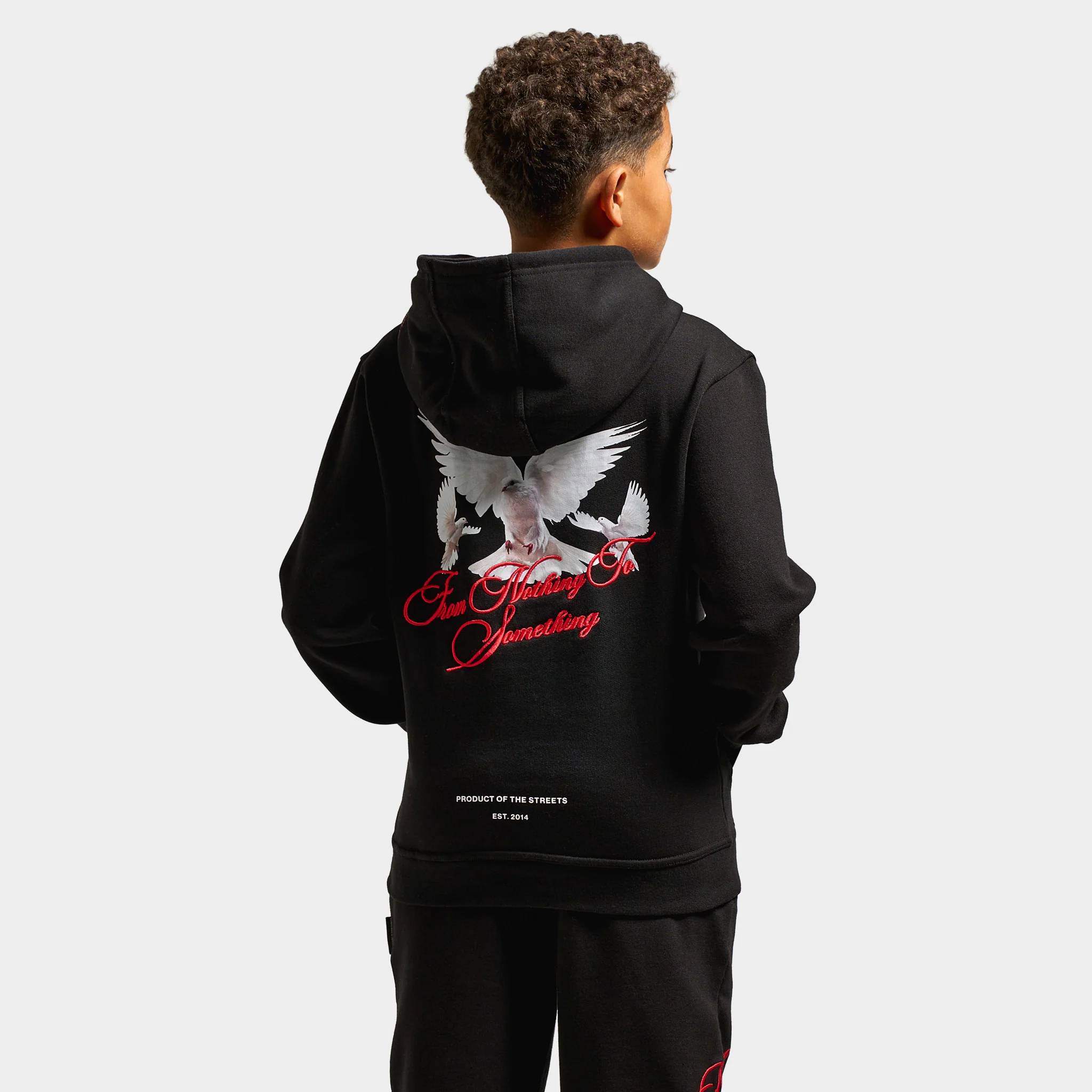 Hoodrich Juniors' Flight 3 Panel Hoodie Black / White - Lychee - Image 2