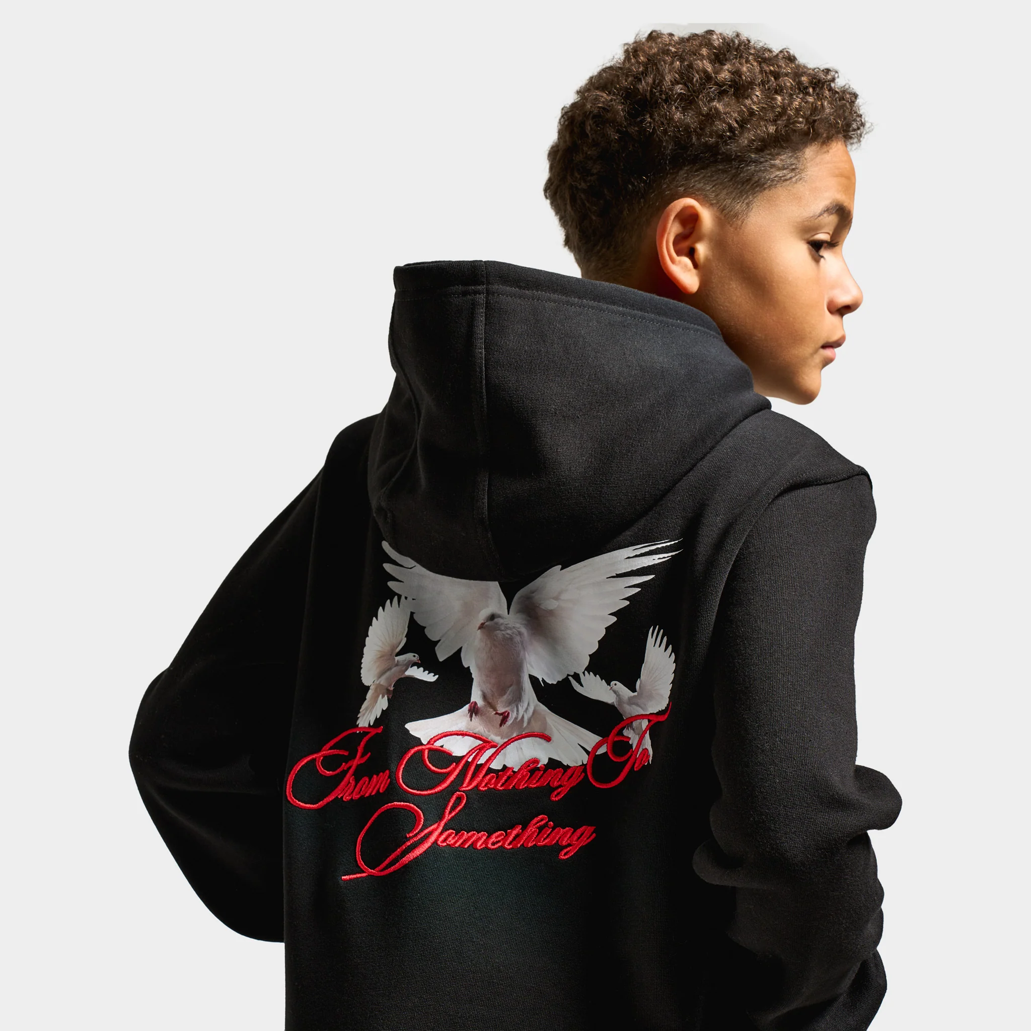 Hoodrich Juniors' Flight 3 Panel Hoodie Black / White - Lychee - Image 3