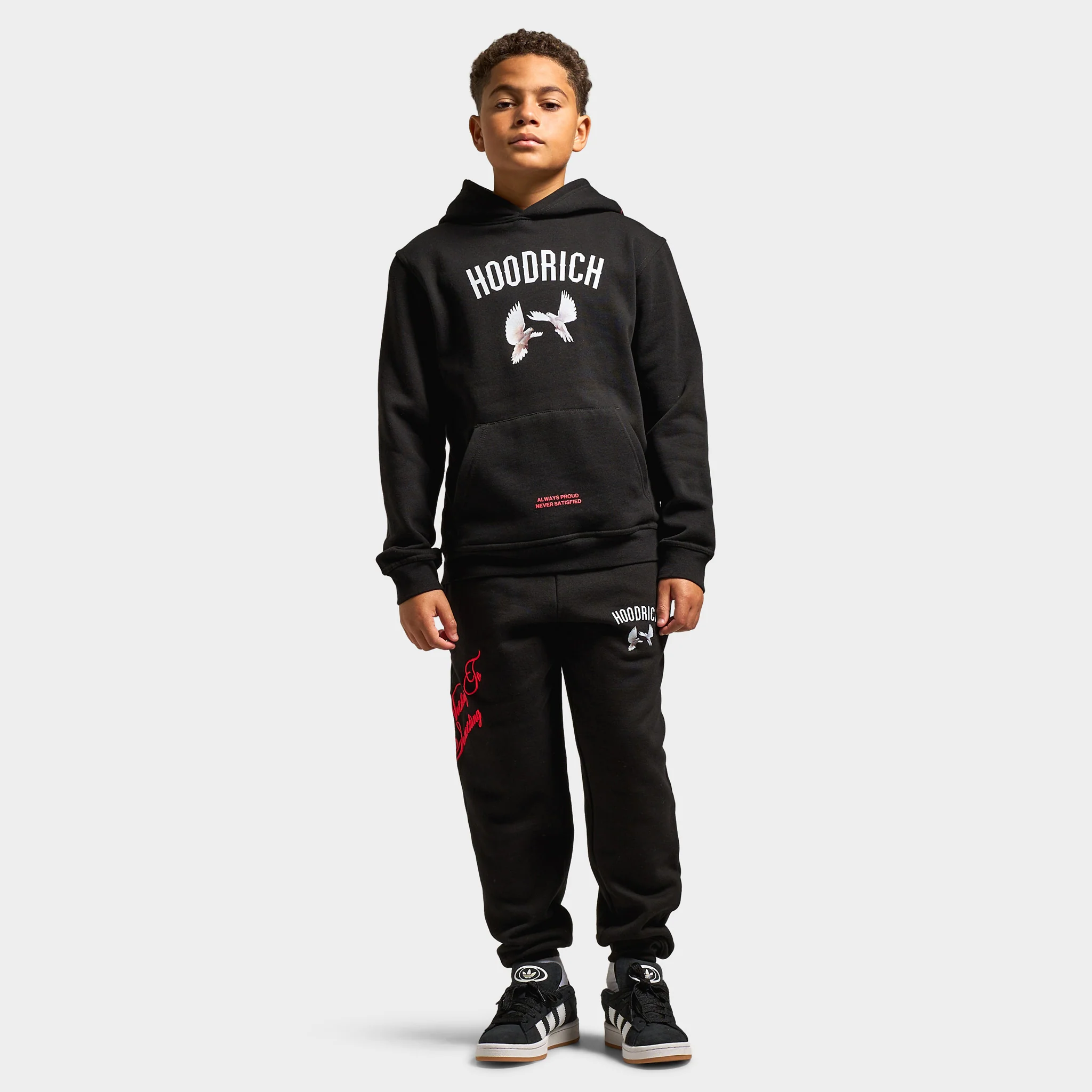 Hoodrich Juniors' Flight 3 Panel Hoodie Black / White - Lychee - Image 6