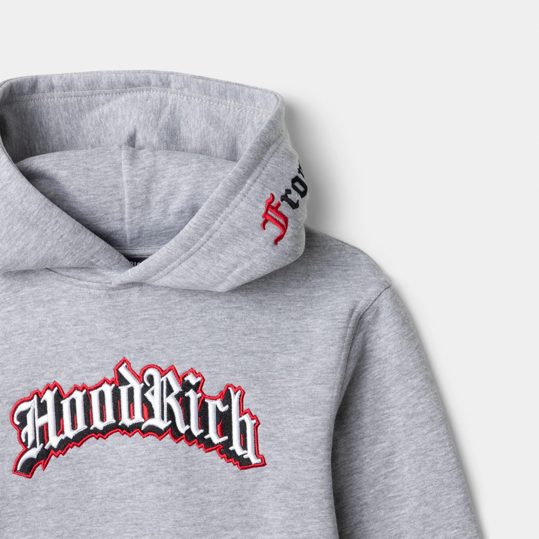Hoodrich Juniors' Gothic Pullover Hoodie Heather Grey / White - Lychee - Image 10