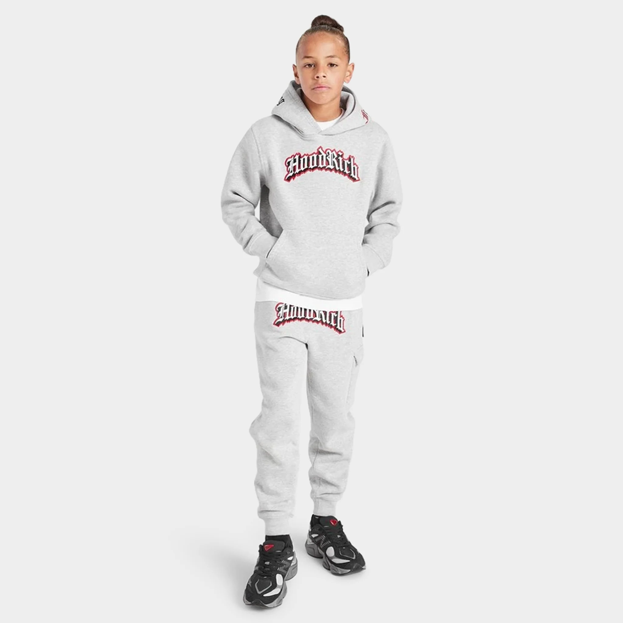 Hoodrich Juniors' Gothic Pullover Hoodie Heather Grey / White - Lychee - Image 7