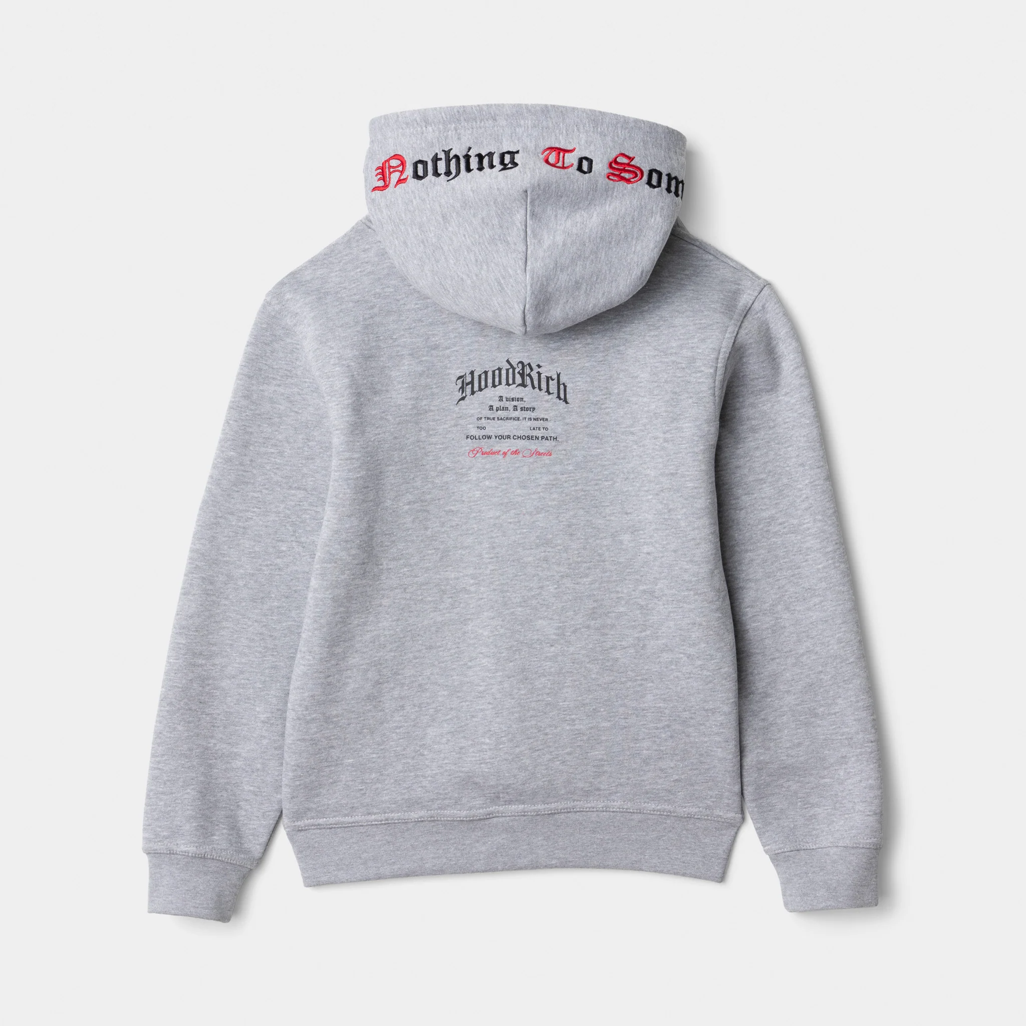 Hoodrich Juniors' Gothic Pullover Hoodie Heather Grey / White - Lychee - Image 9