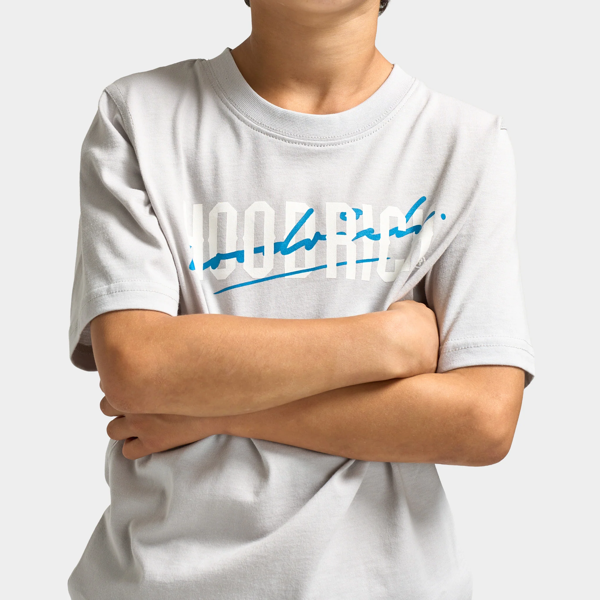 Hoodrich Juniors' Lynk Tee Quiet Gray / White - Blue Danube - Image 3