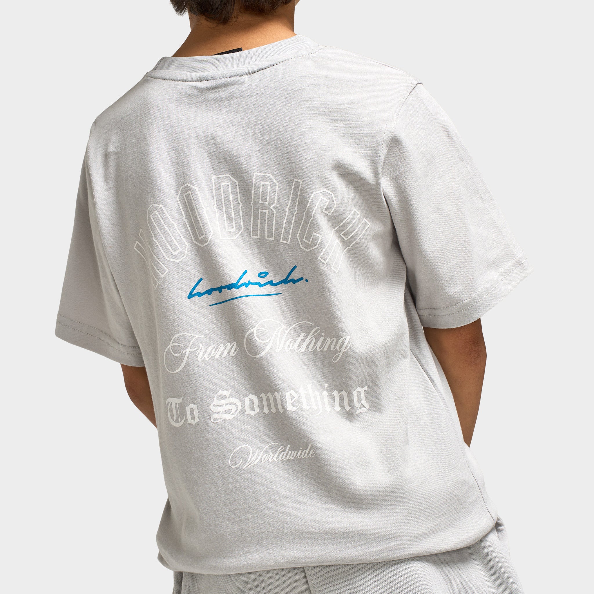 Hoodrich Juniors' Lynk Tee Quiet Gray / White - Blue Danube - Image 4