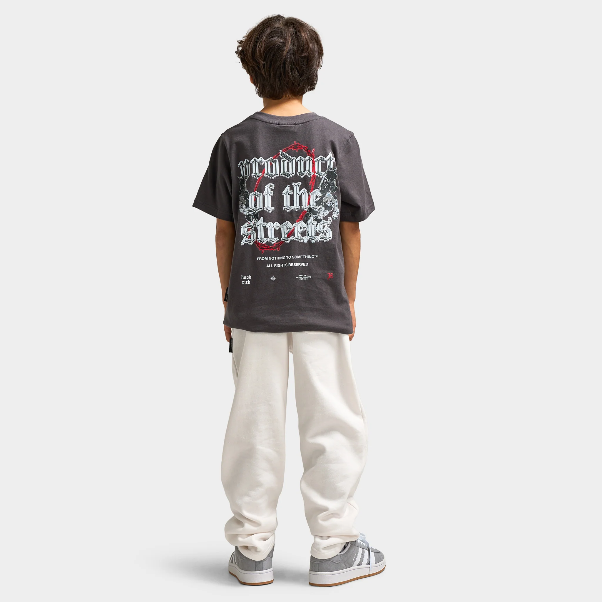 Hoodrich Juniors' Shadow Graphic Tee Asphalt / White - Lychee - Image 5