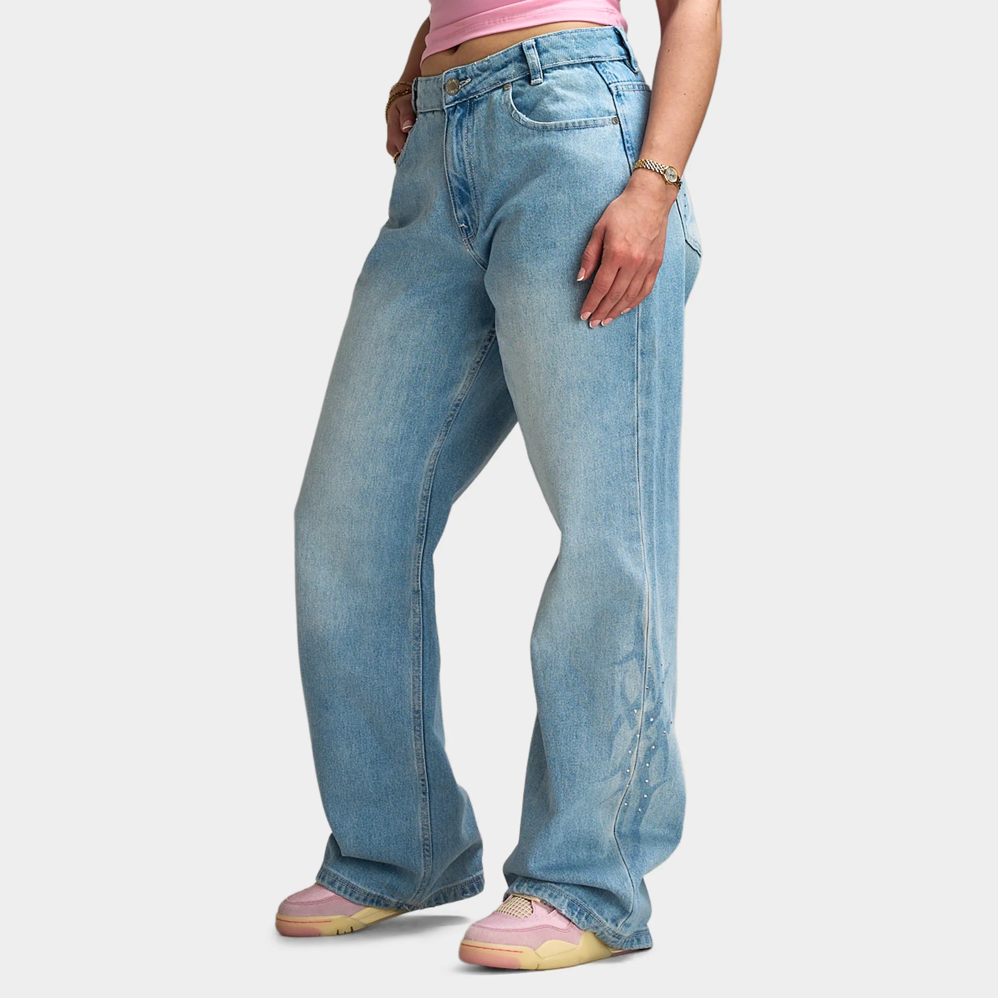 Hoodrich Luz Wide Leg Jeans / Blue - Image 2