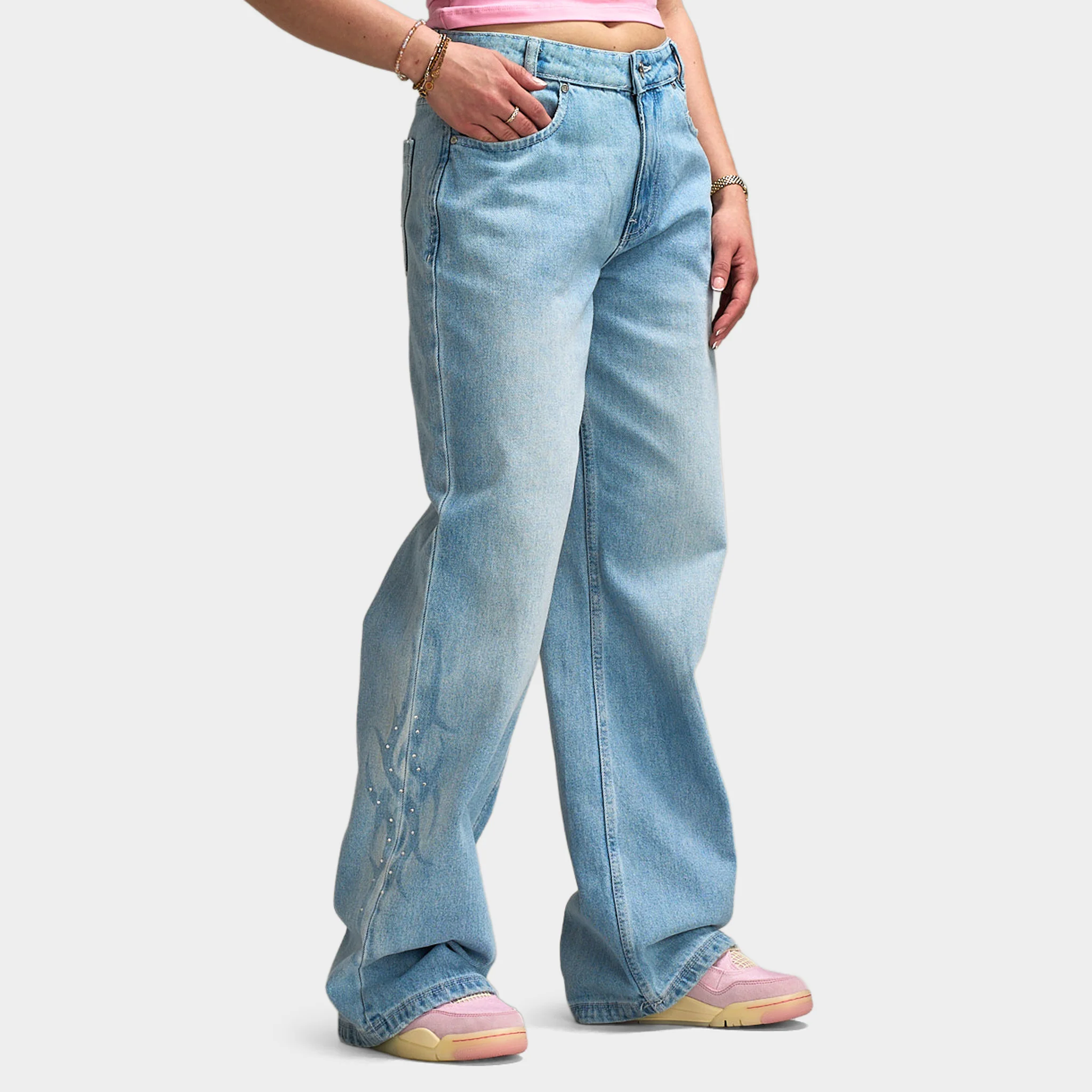 Hoodrich Luz Wide Leg Jeans / Blue - Image 3