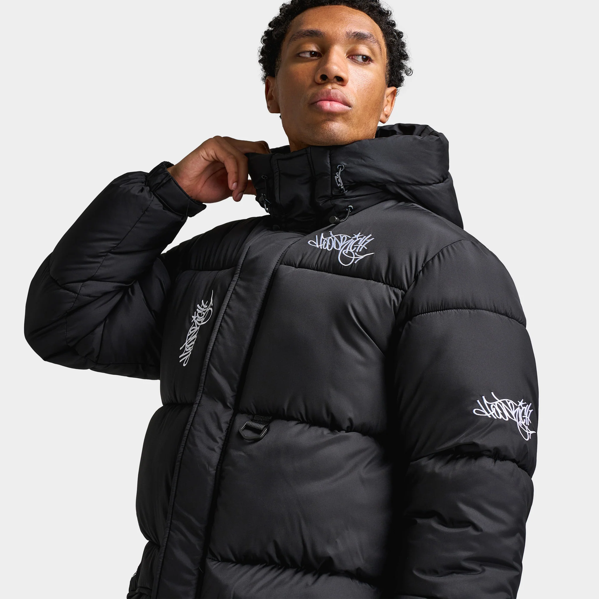 Hoodrich Multi Tag Parka Black / White - Image 3