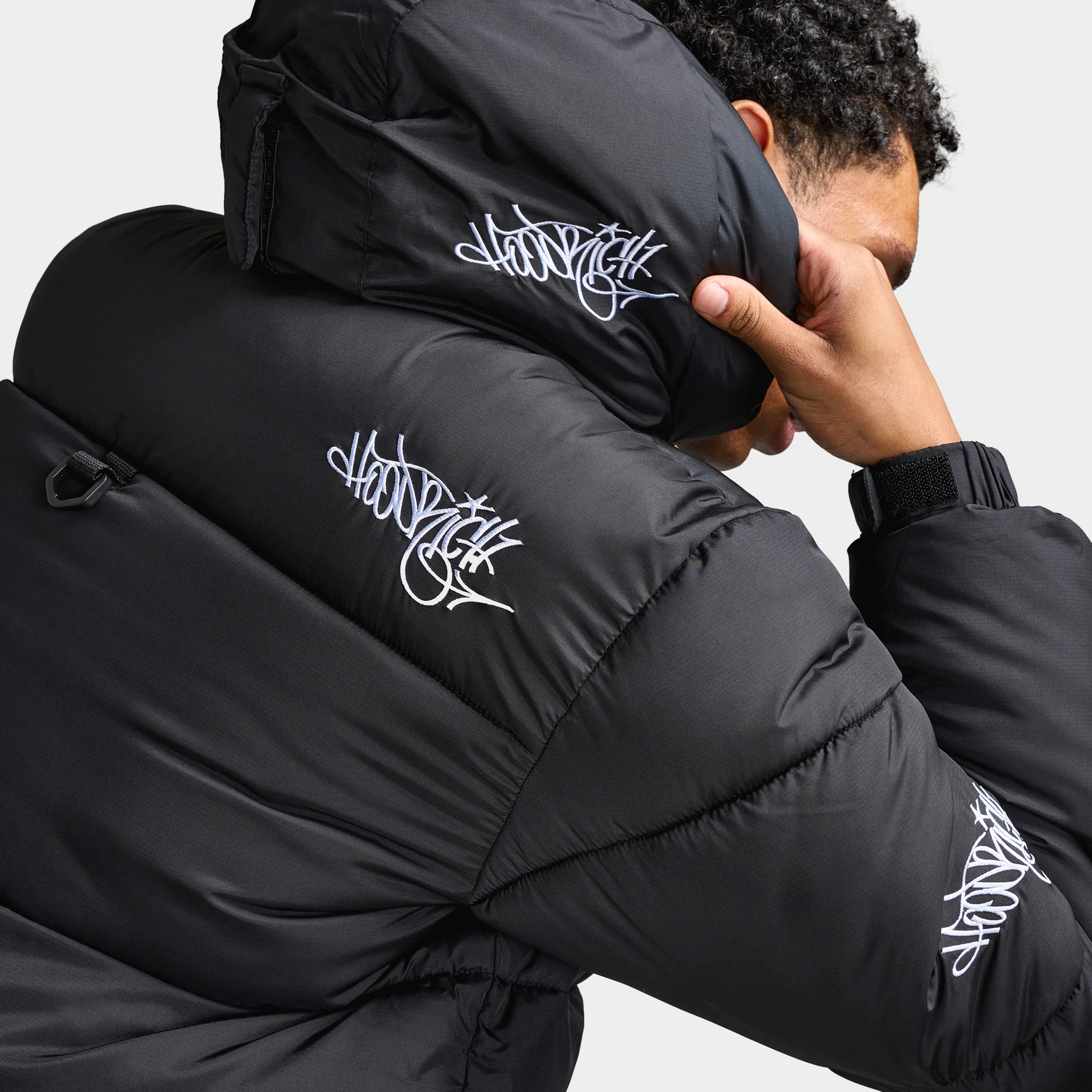 Hoodrich Multi Tag Parka Black / White - Image 4