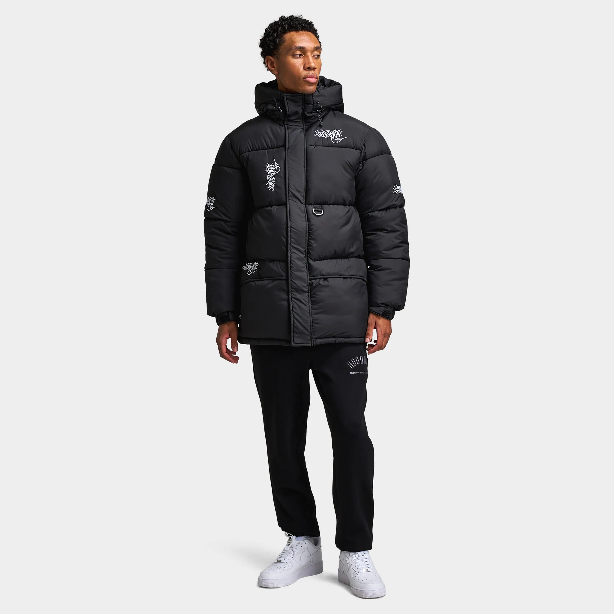 Hoodrich Multi Tag Parka Black / White - Image 6