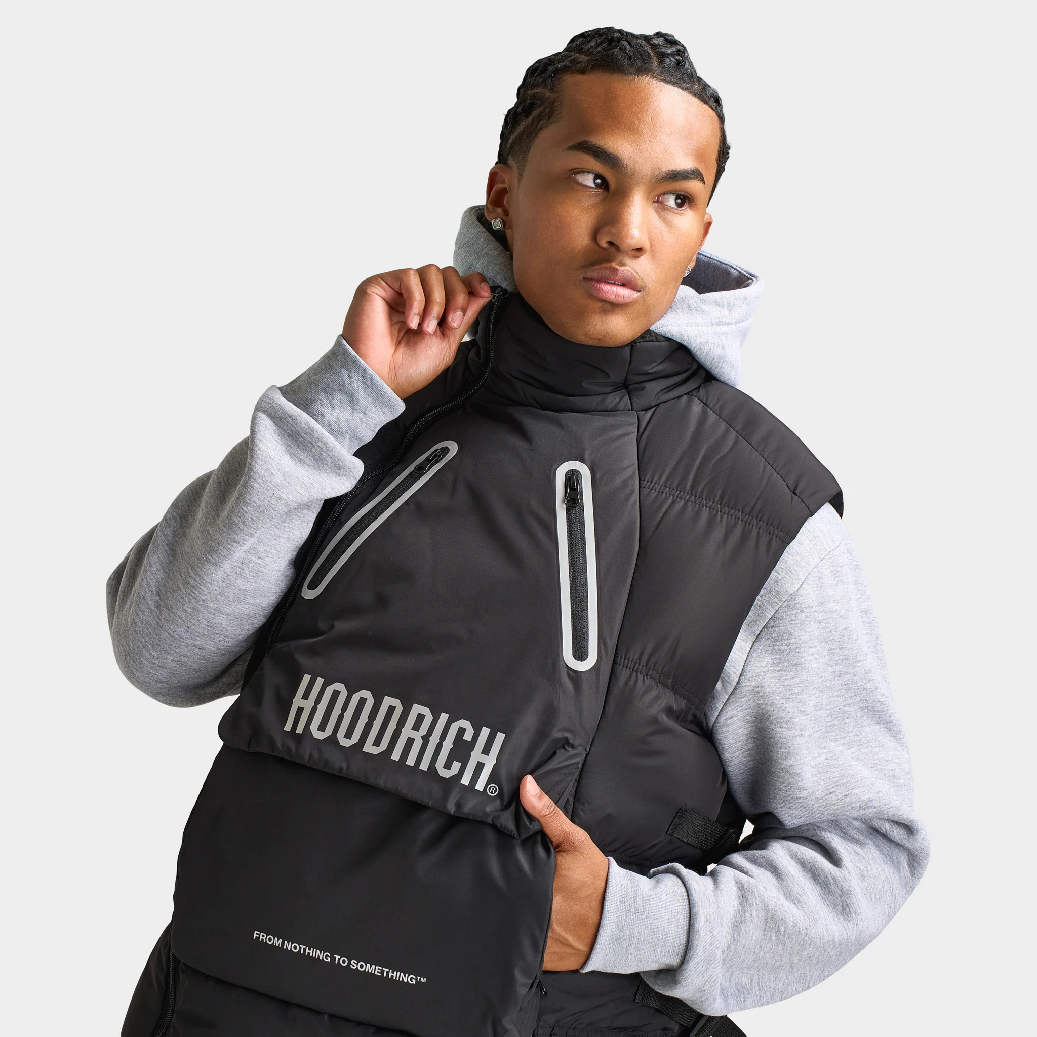 Hoodrich OG Aurora Gilet Black / White - Reflective - Image 3