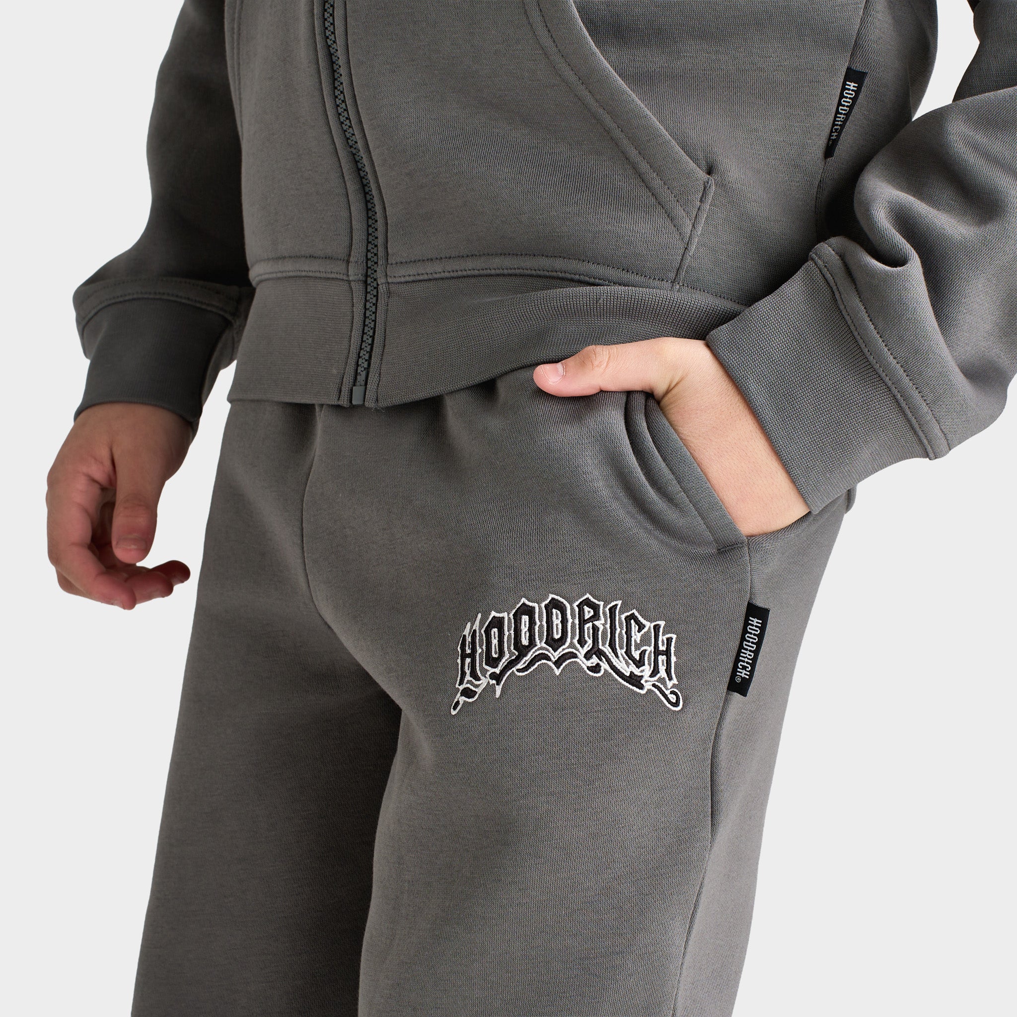 Hoodrich Juniors' Ritual Regular Open Hem Jogger Smoke Lava /  White - Black - Image 5