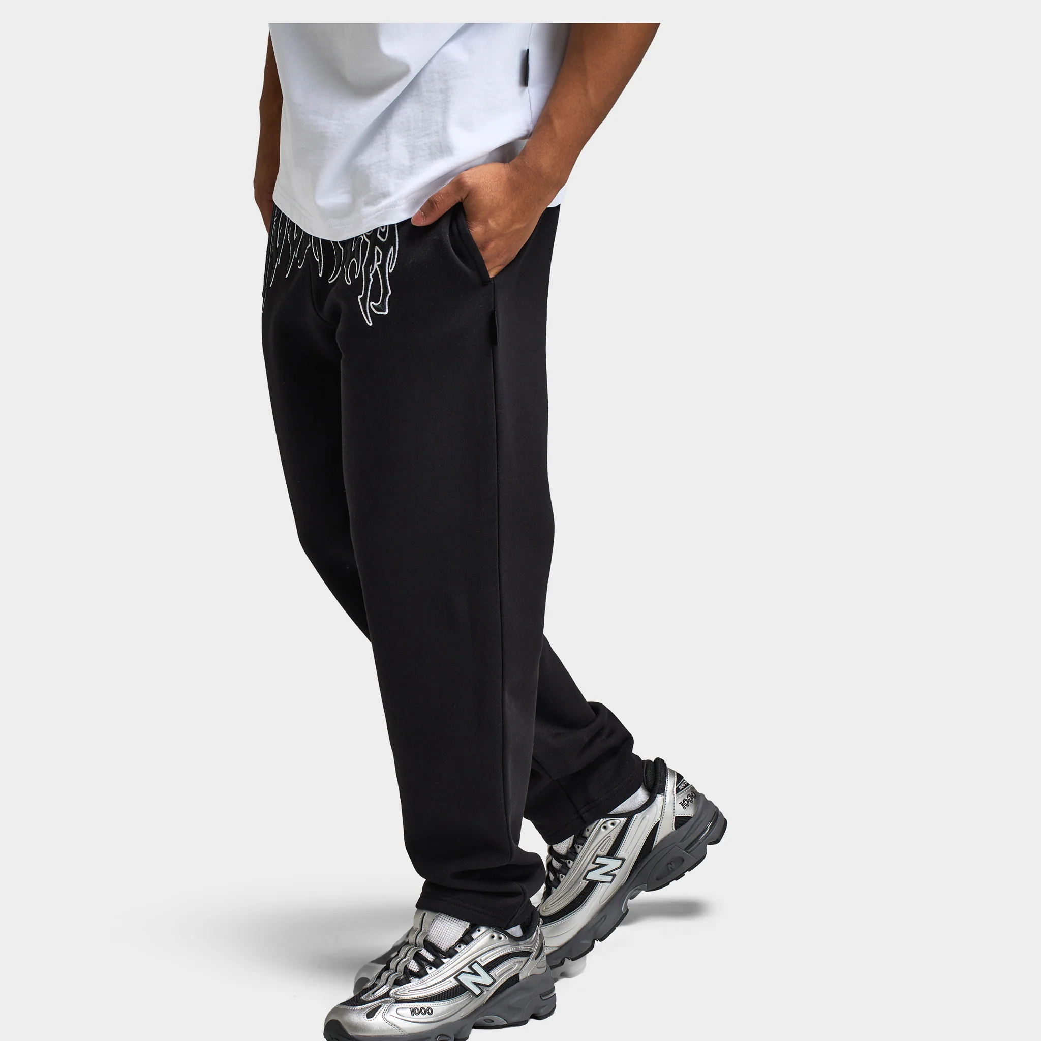 Hoodrich Spectral Open Hem Jogger Black / White - Image 3