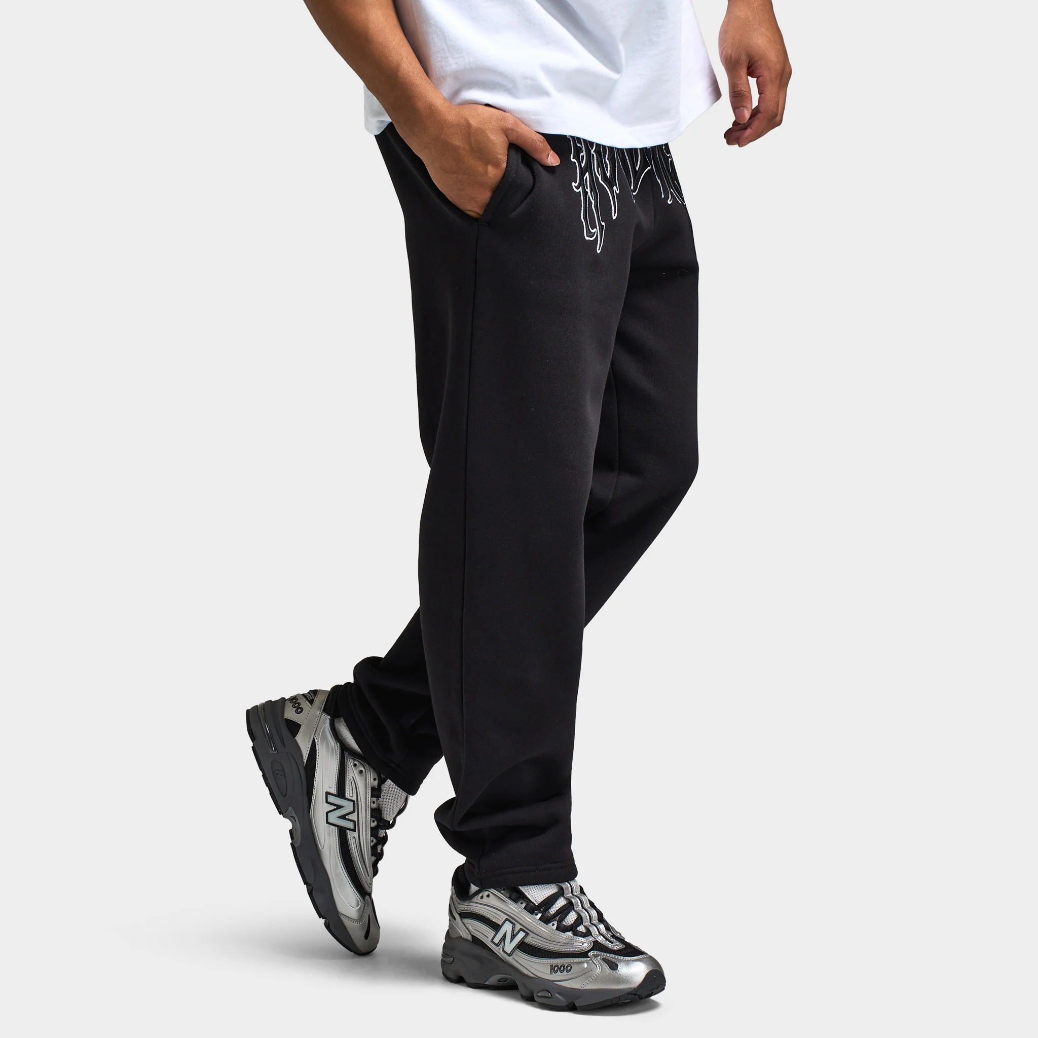 Hoodrich Spectral Open Hem Jogger Black / White - Image 4