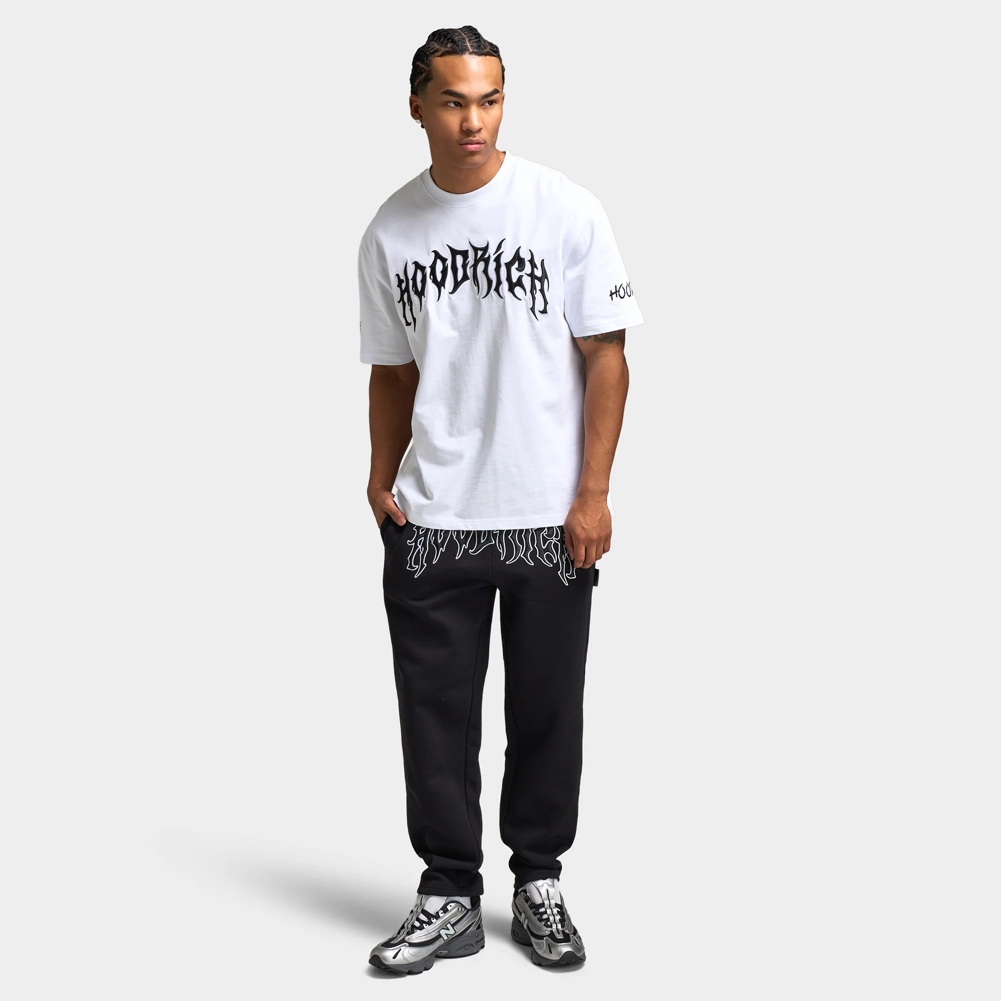 Hoodrich Spectral Open Hem Jogger Black / White - Image 6