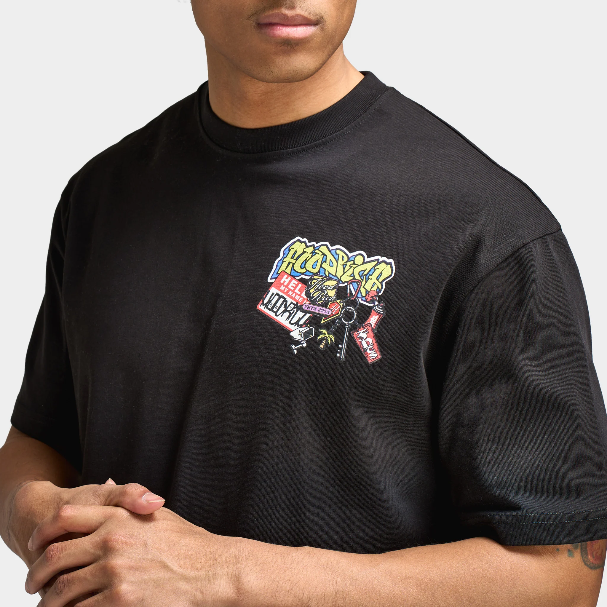 Hoodrich Streetvault Oversized T-Shirt / Black - Image 5
