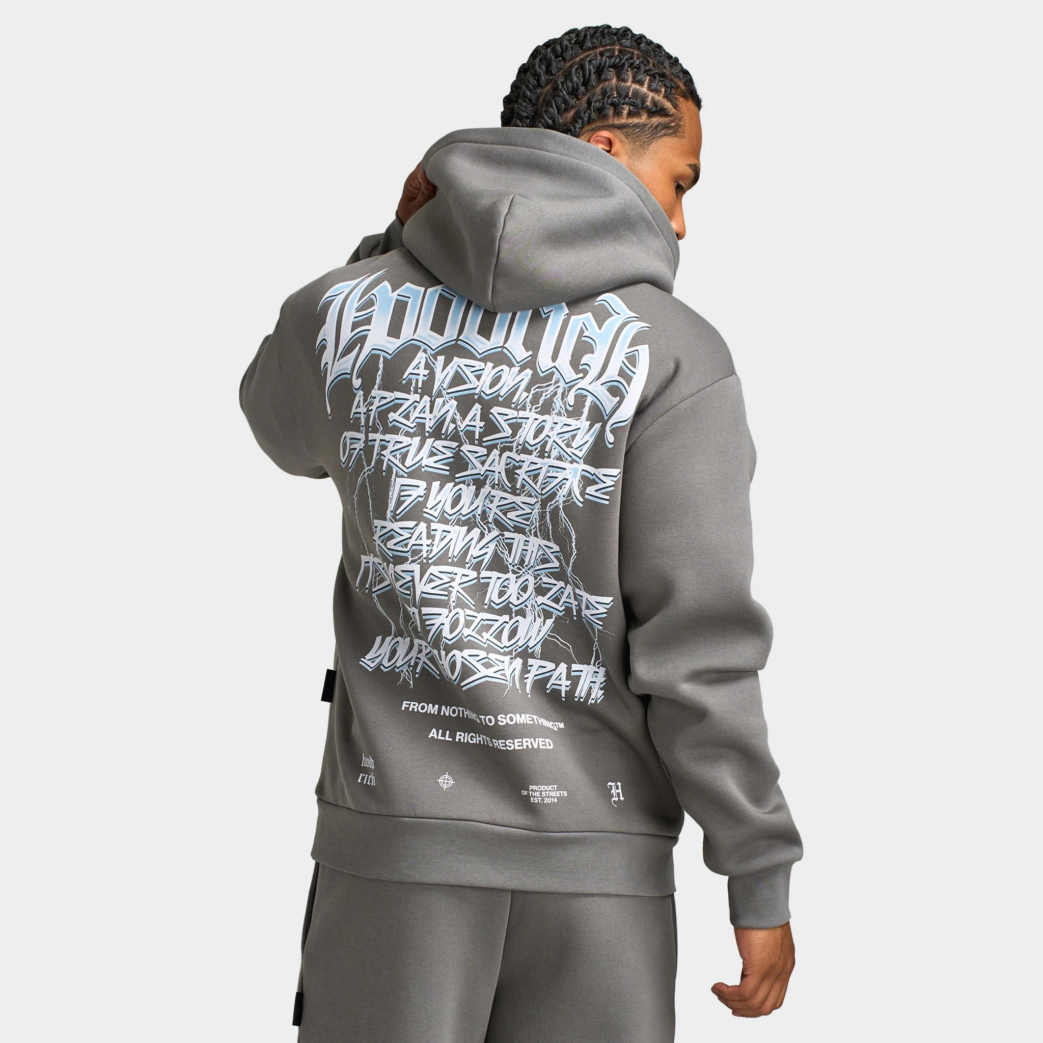 Hoodrich Tornado Oversized Hoodie Lava Smoke / White / Blue - Image 2