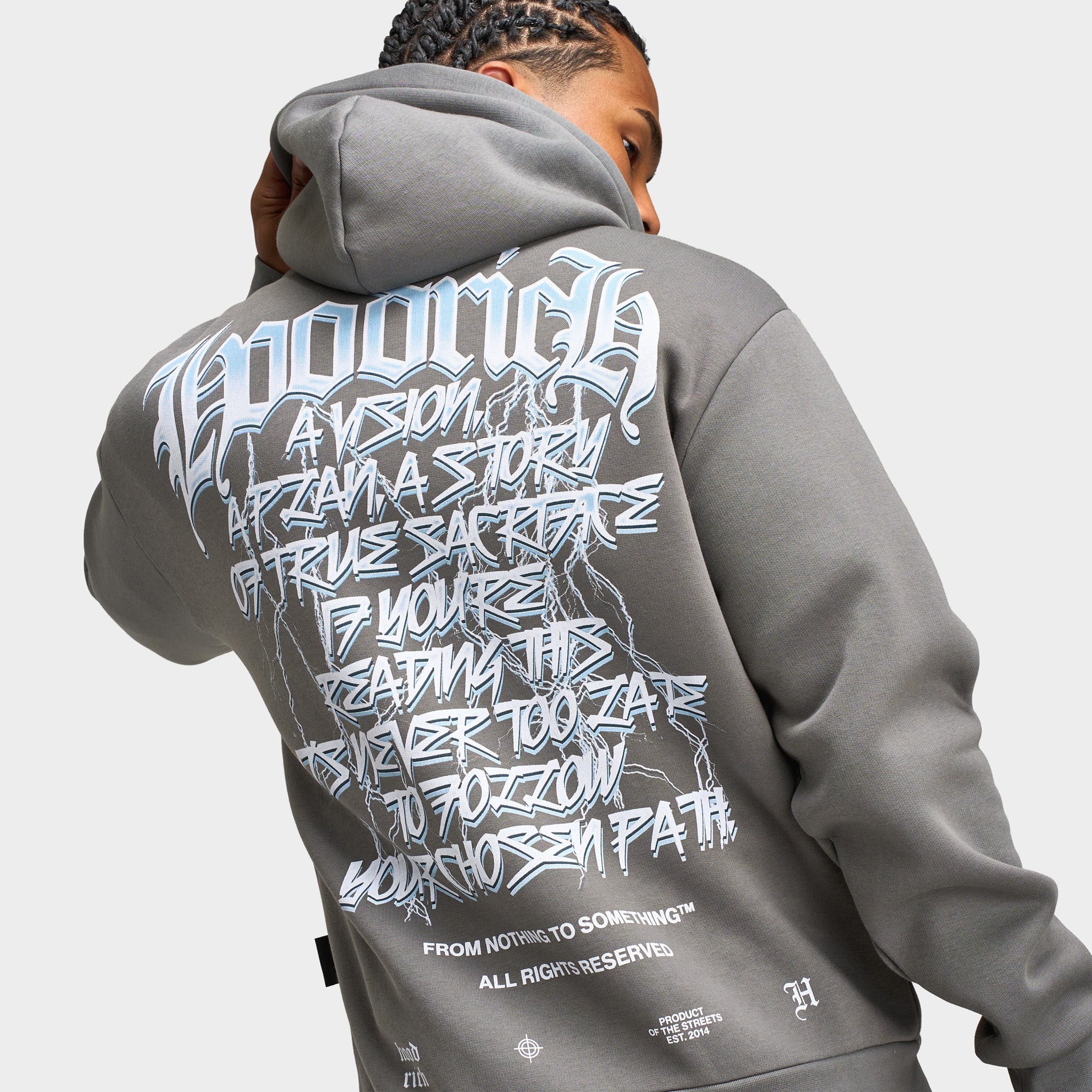 Hoodrich Tornado Oversized Hoodie Lava Smoke / White / Blue - Image 5