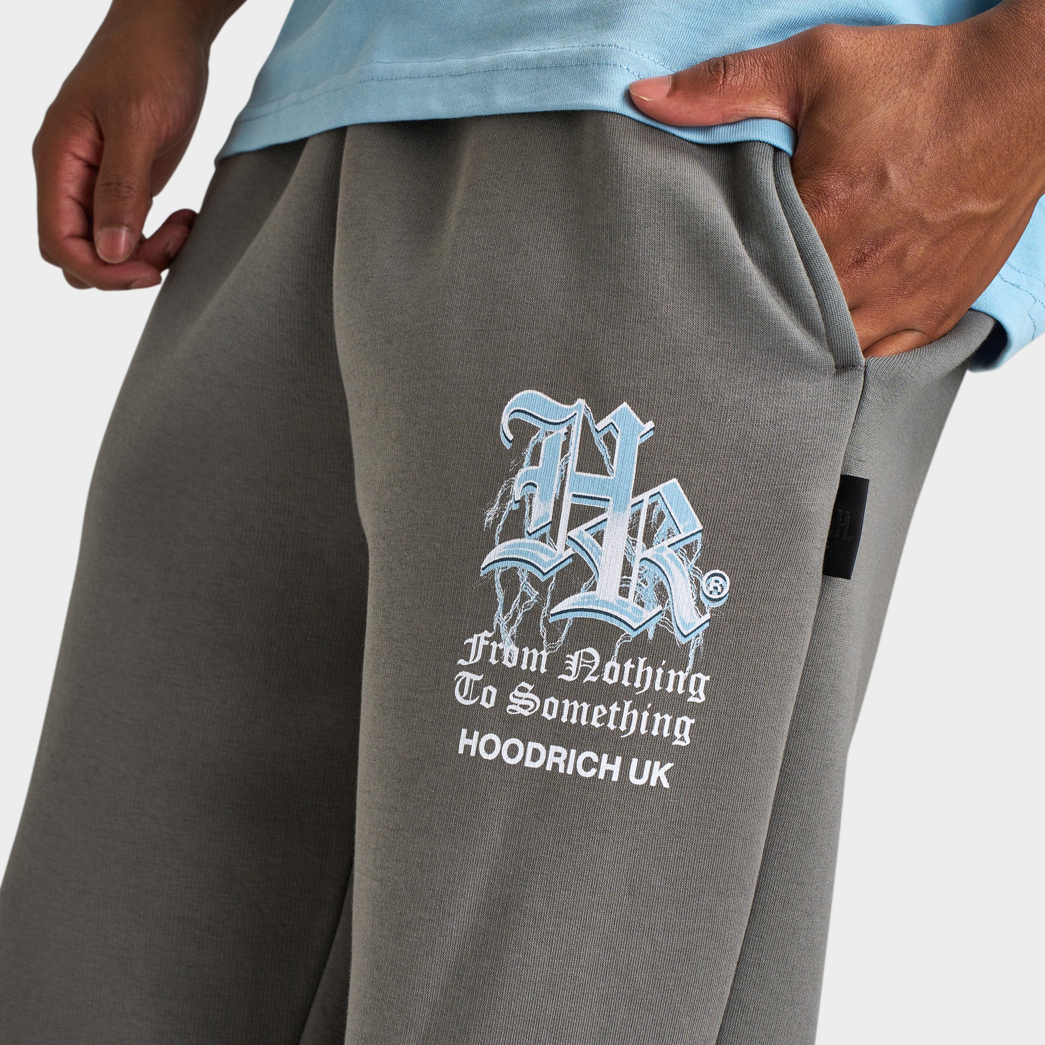 Hoodrich Tornado Oversized Open Hem Jogger Lava Smoke / White - Blue - Image 5