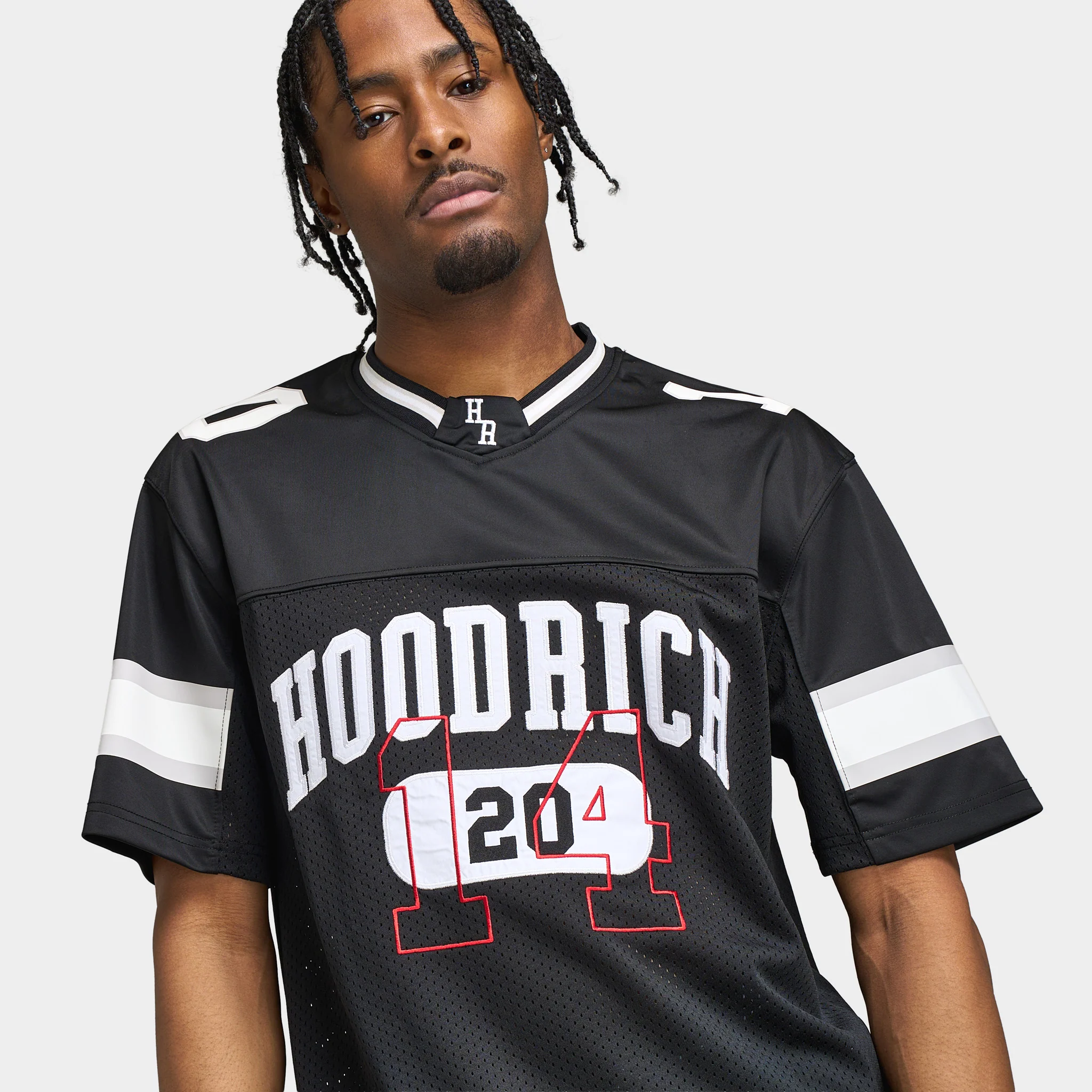 Hoodrich Varsite Oversized Mesh Jersey Black / White - Image 4
