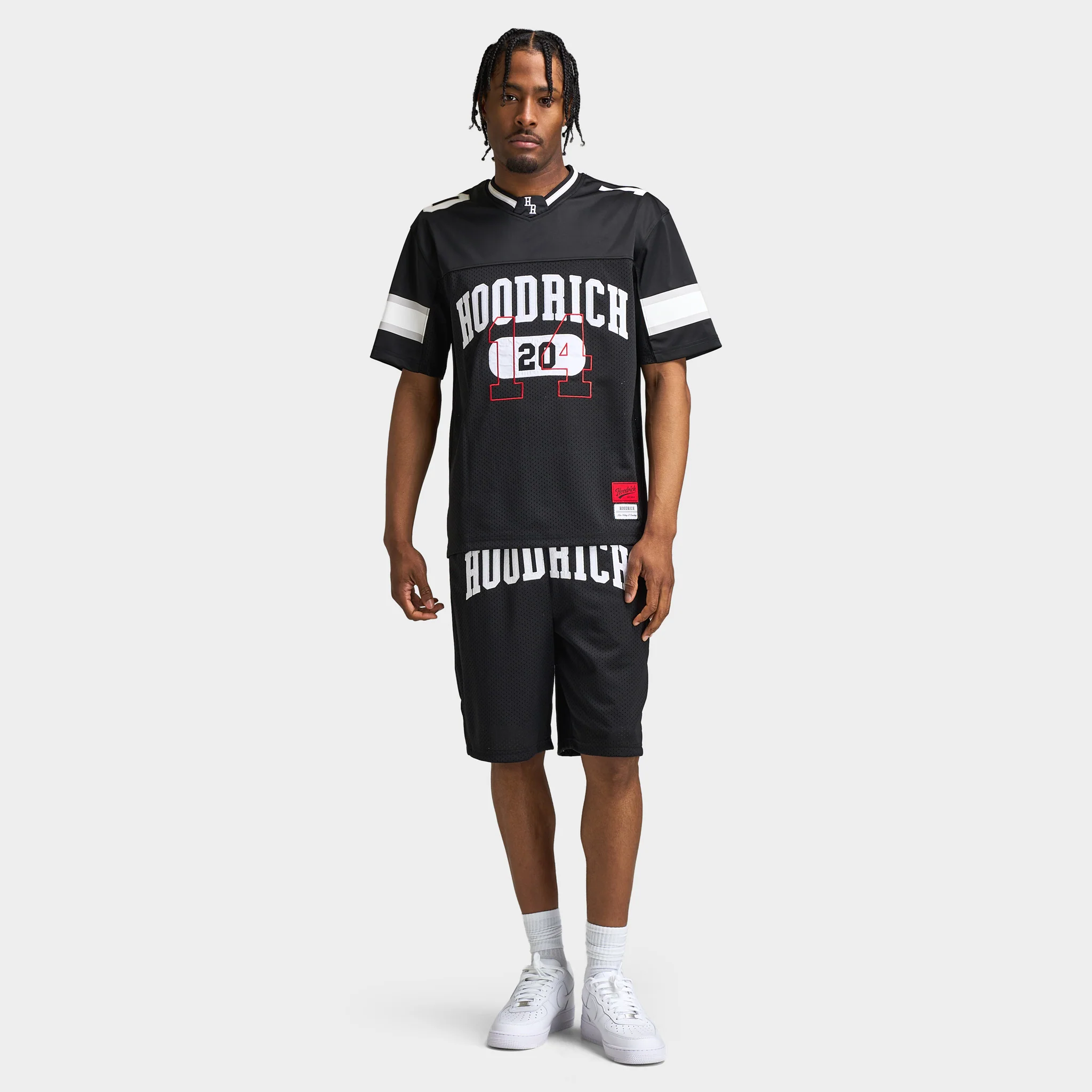 Hoodrich Varsite Oversized Mesh Jersey Black / White - Image 5