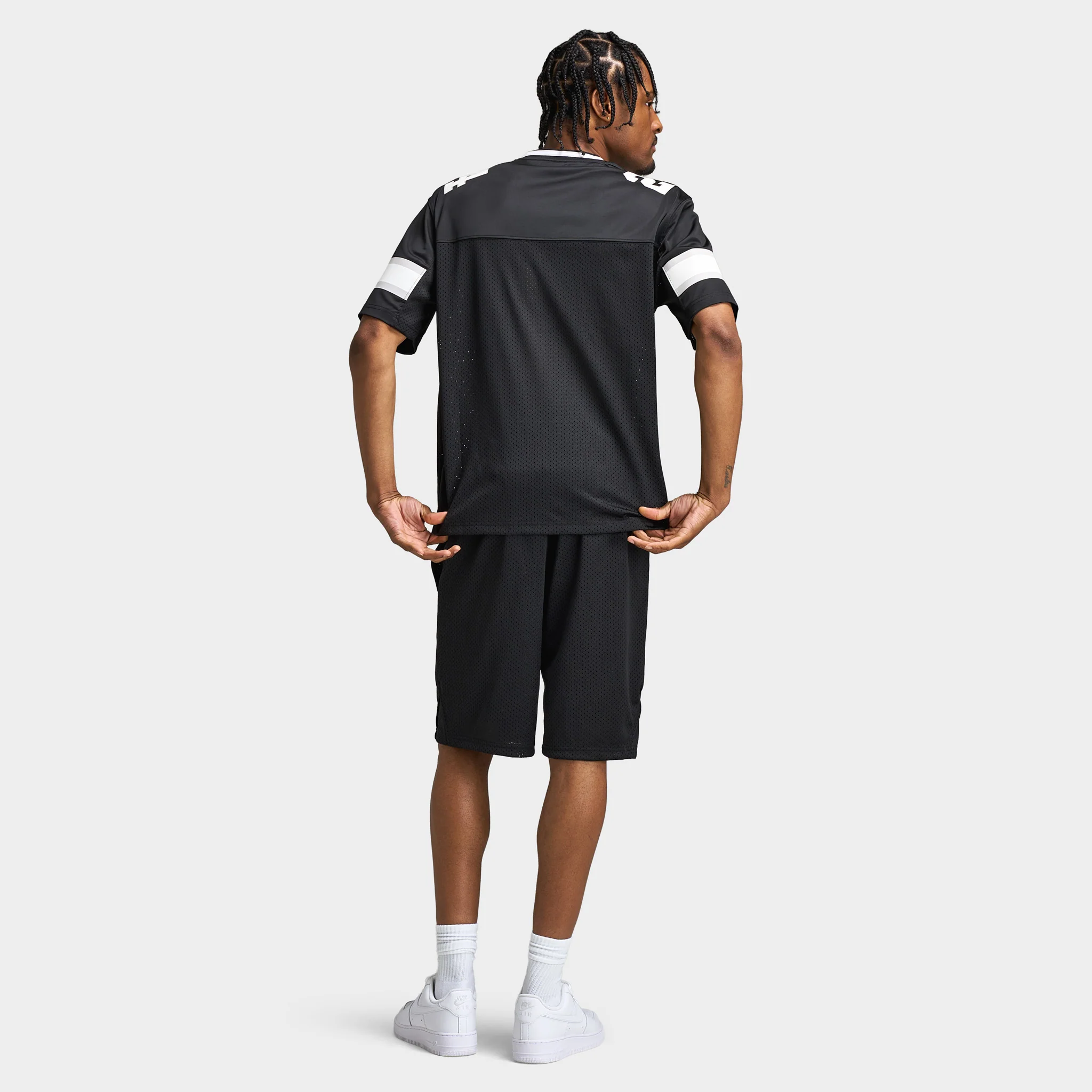 Hoodrich Varsite Oversized Mesh Jersey Black / White - Image 6