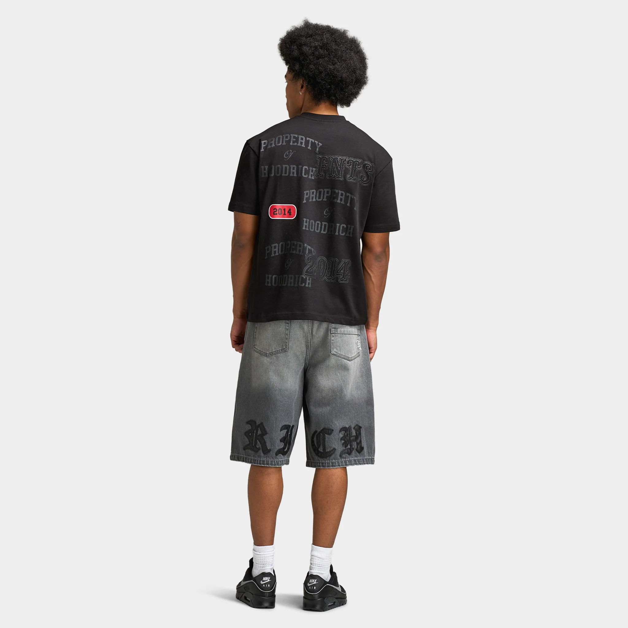 Hoodrich Varsity Oversized T-Shirt / Black - Image 4