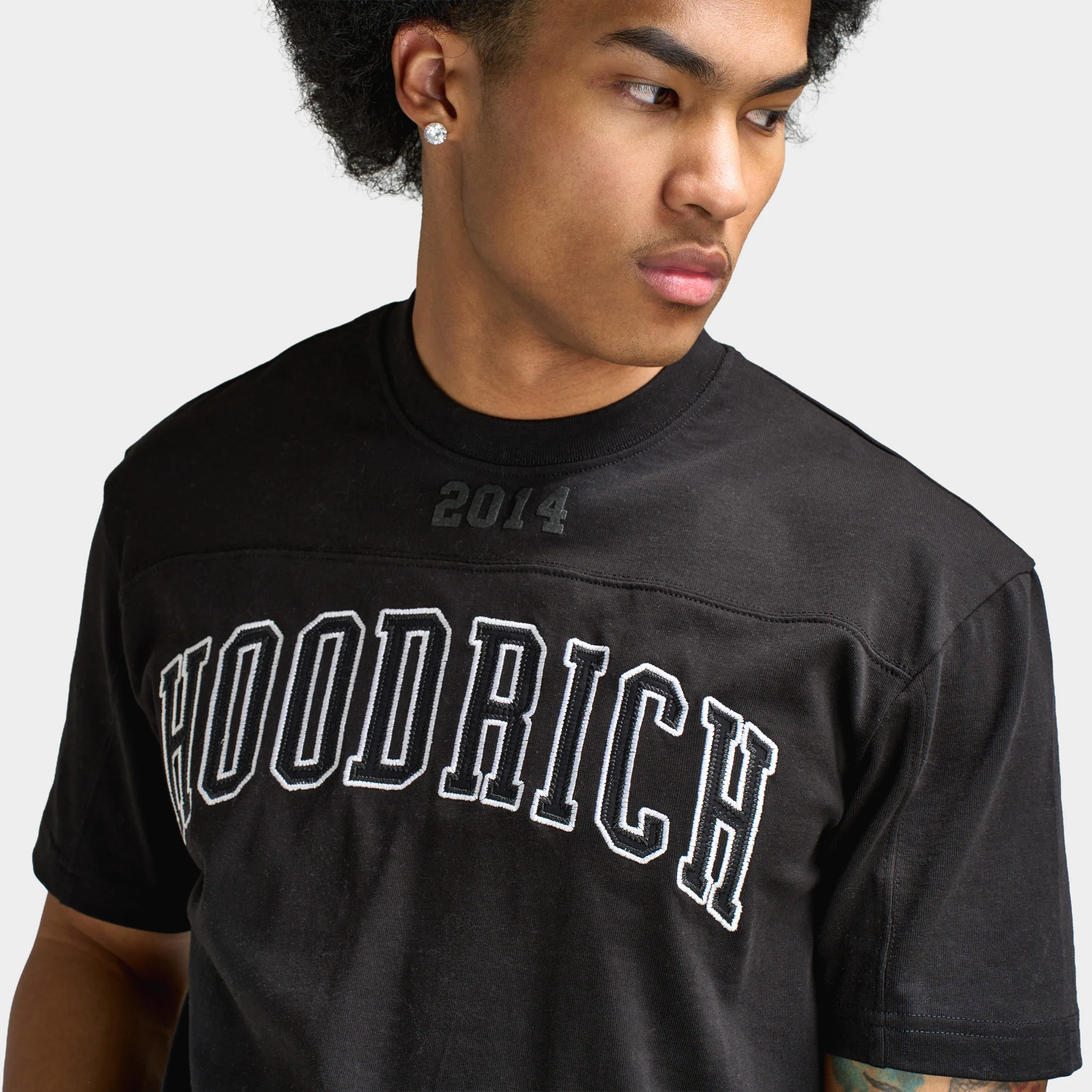 Hoodrich Varsity Oversized T-Shirt / Black - Image 5