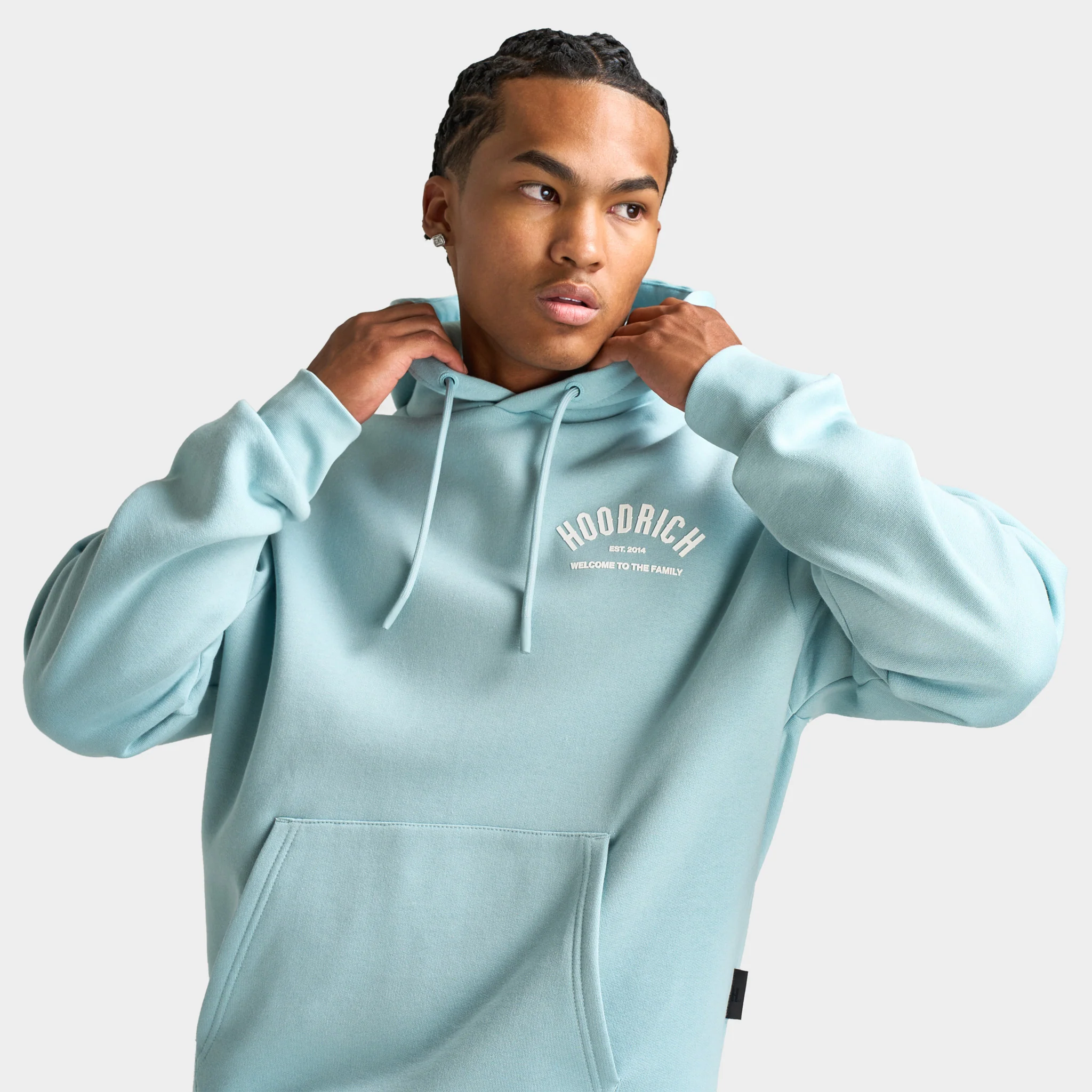 Hoodrich Volcano Oversized Hoodie Sterling Blue / White - Image 3