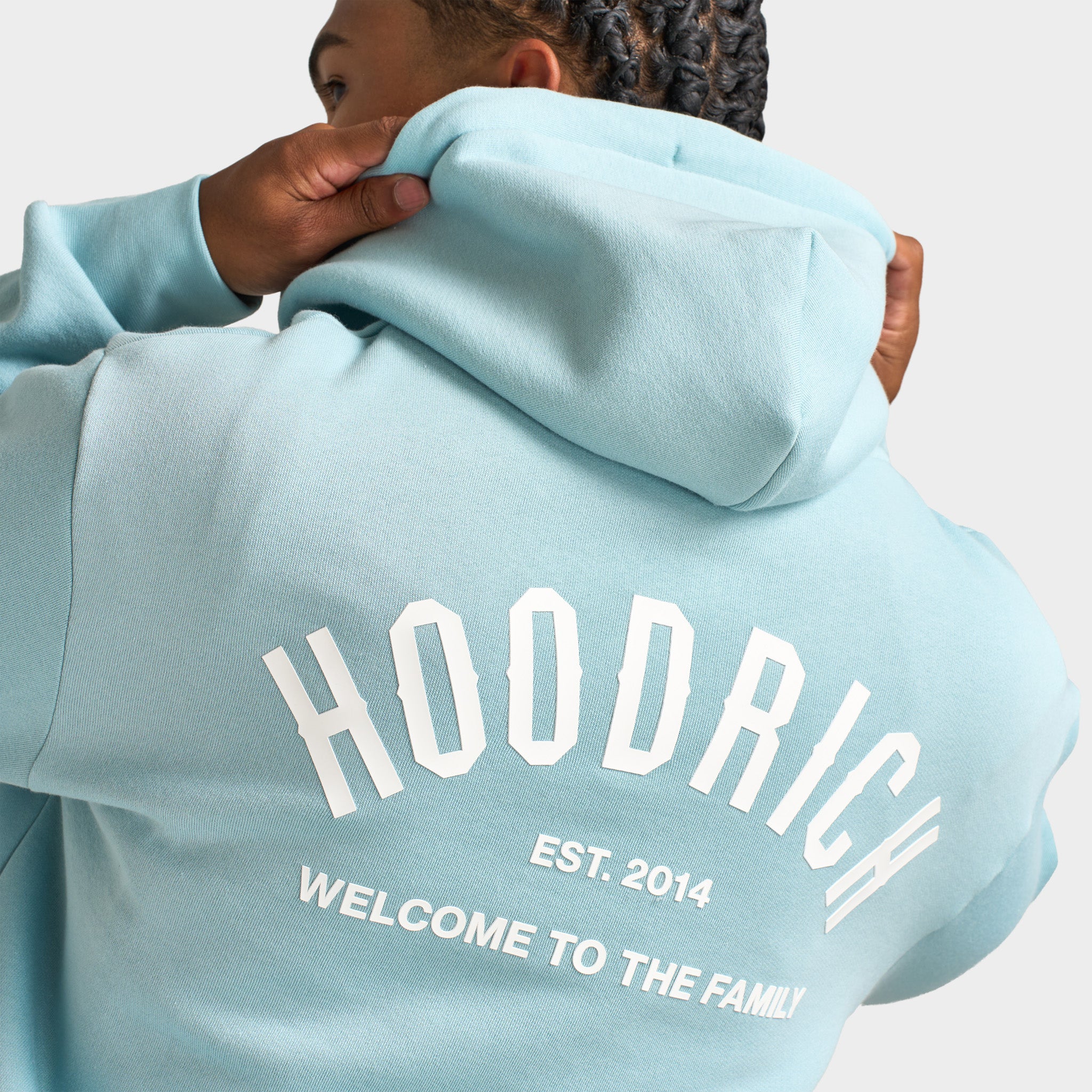 Hoodrich Volcano Oversized Hoodie Sterling Blue / White - Image 5