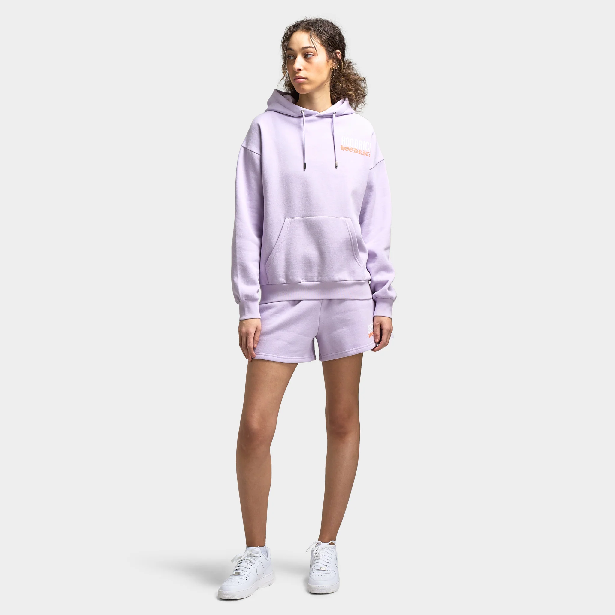 Hoodrich Women's Flex Sweatshorts Pastel Lilac / Persimmon Orange - Image 6