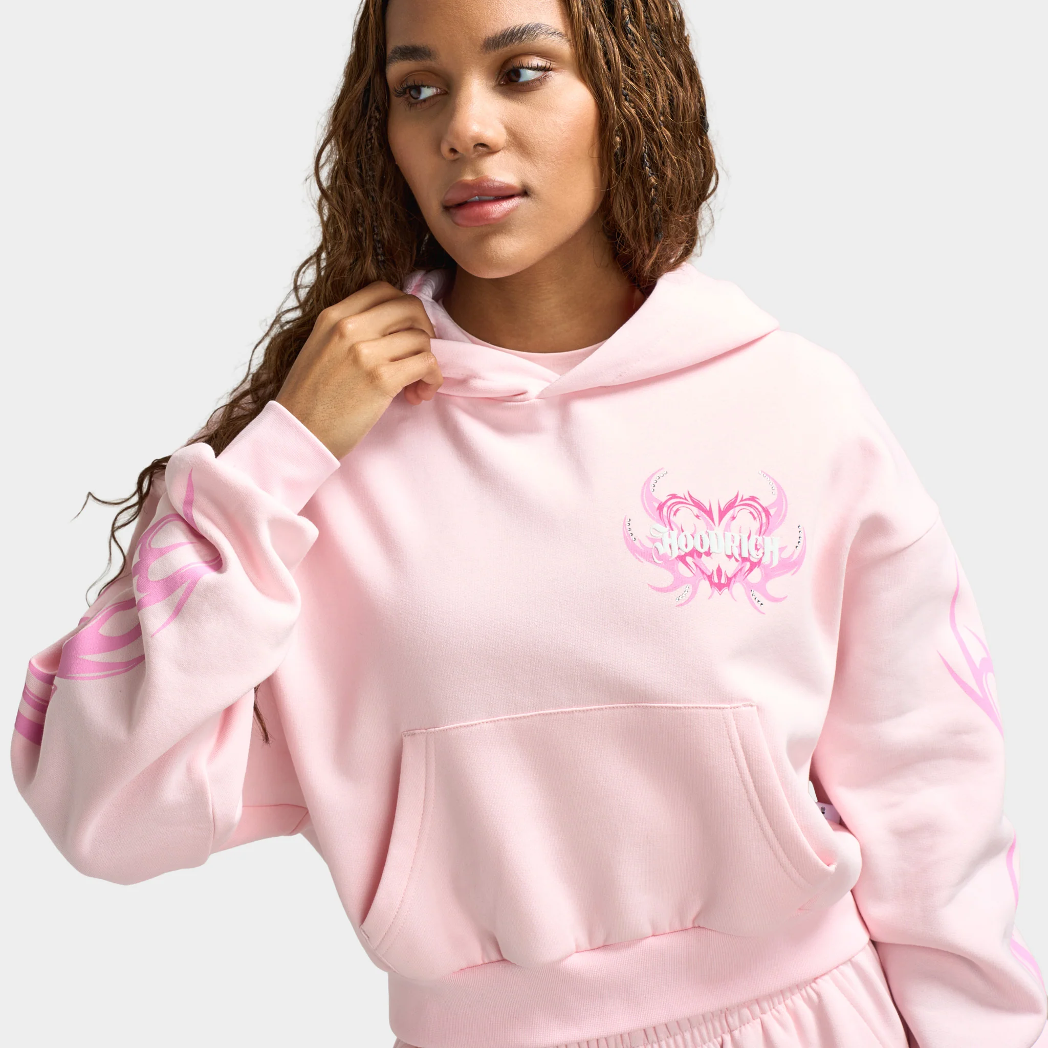 Hoodrich Women's Flux Boxy Hoodie / Pink - Image 3