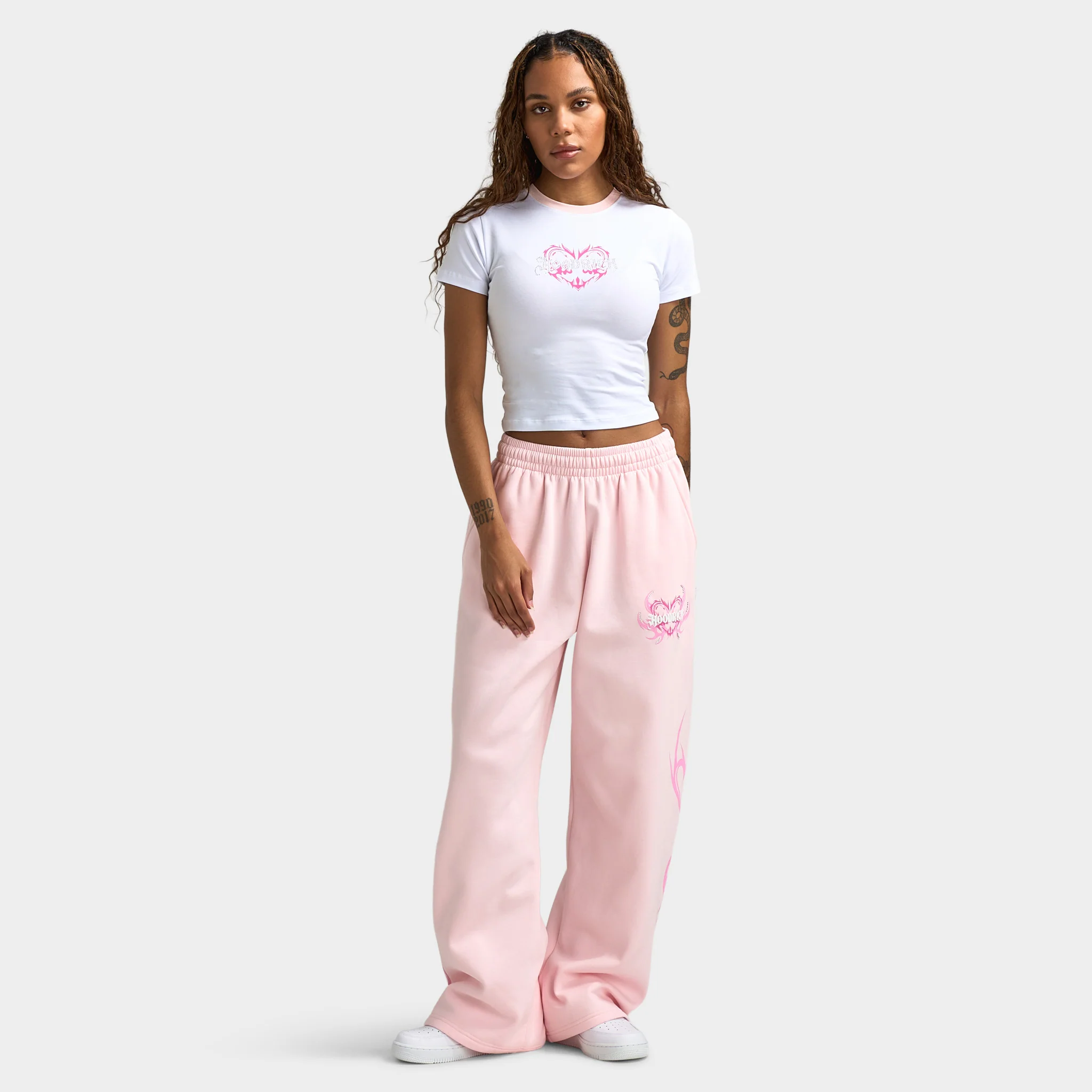 Hoodrich Women's Flux Fitted Tee White / Pink - Image 6