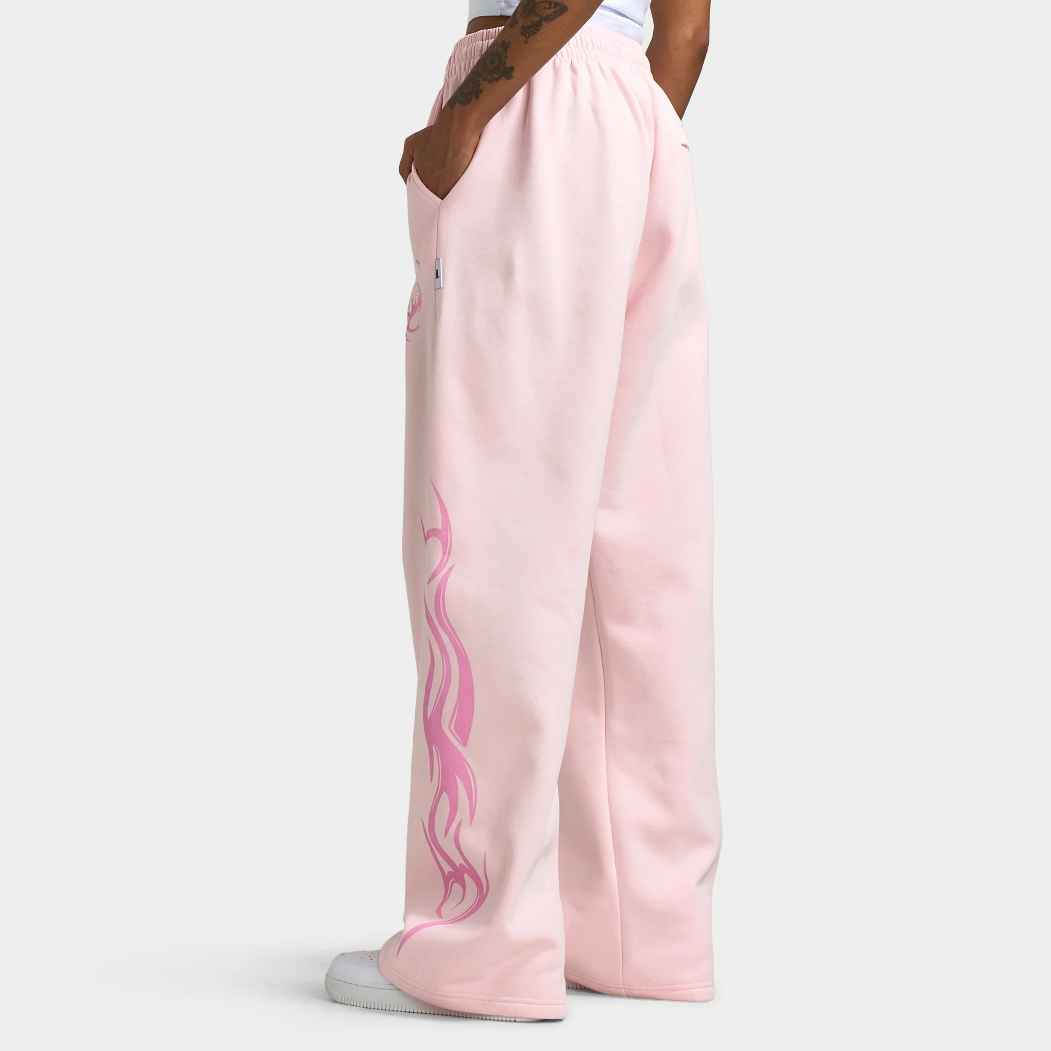 Hoodrich Women's Flux Oversized Wide Leg Joggers / Pink - Image 2
