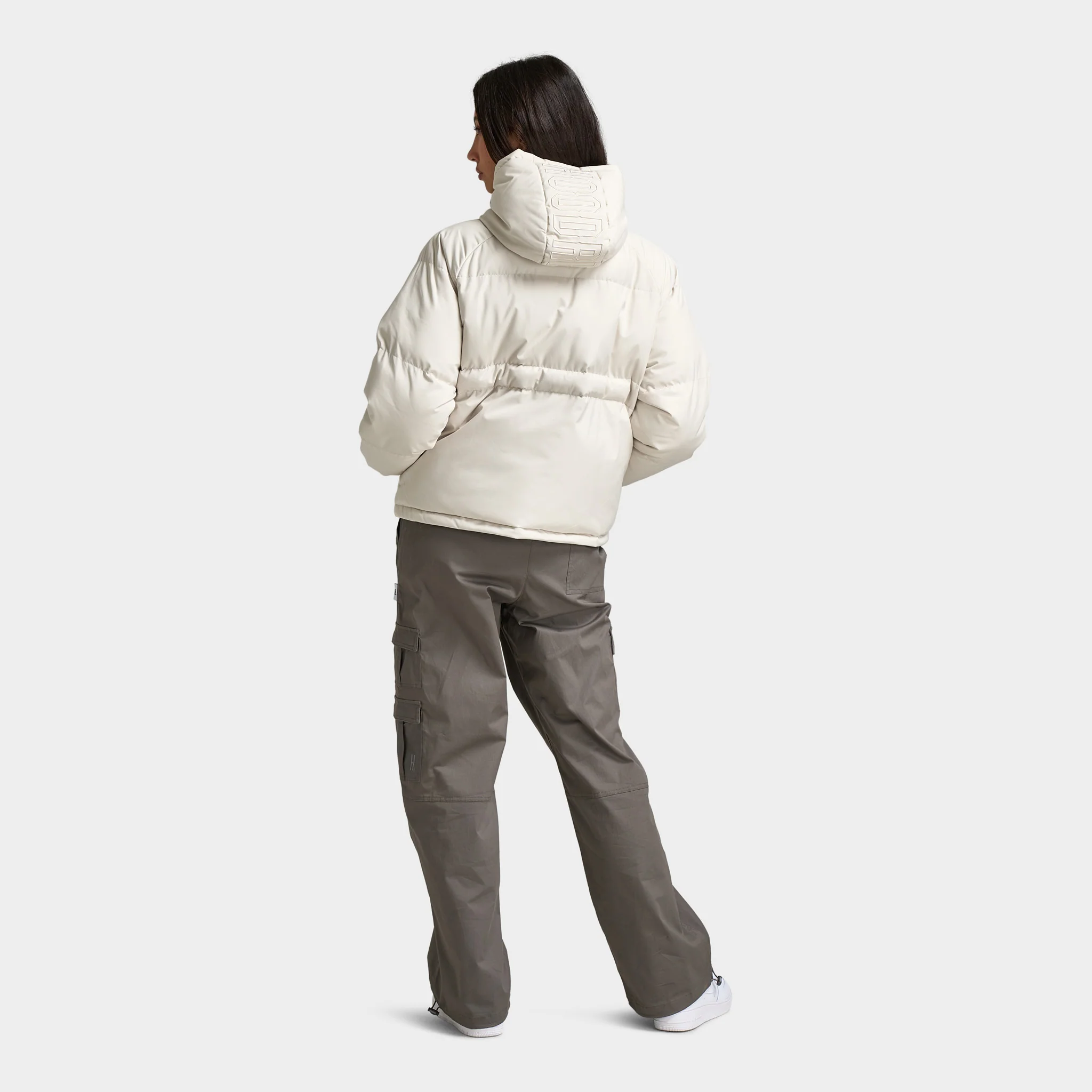 Hoodrich Women's Lara Puffer Jacket Bone Silver / White - Image 5
