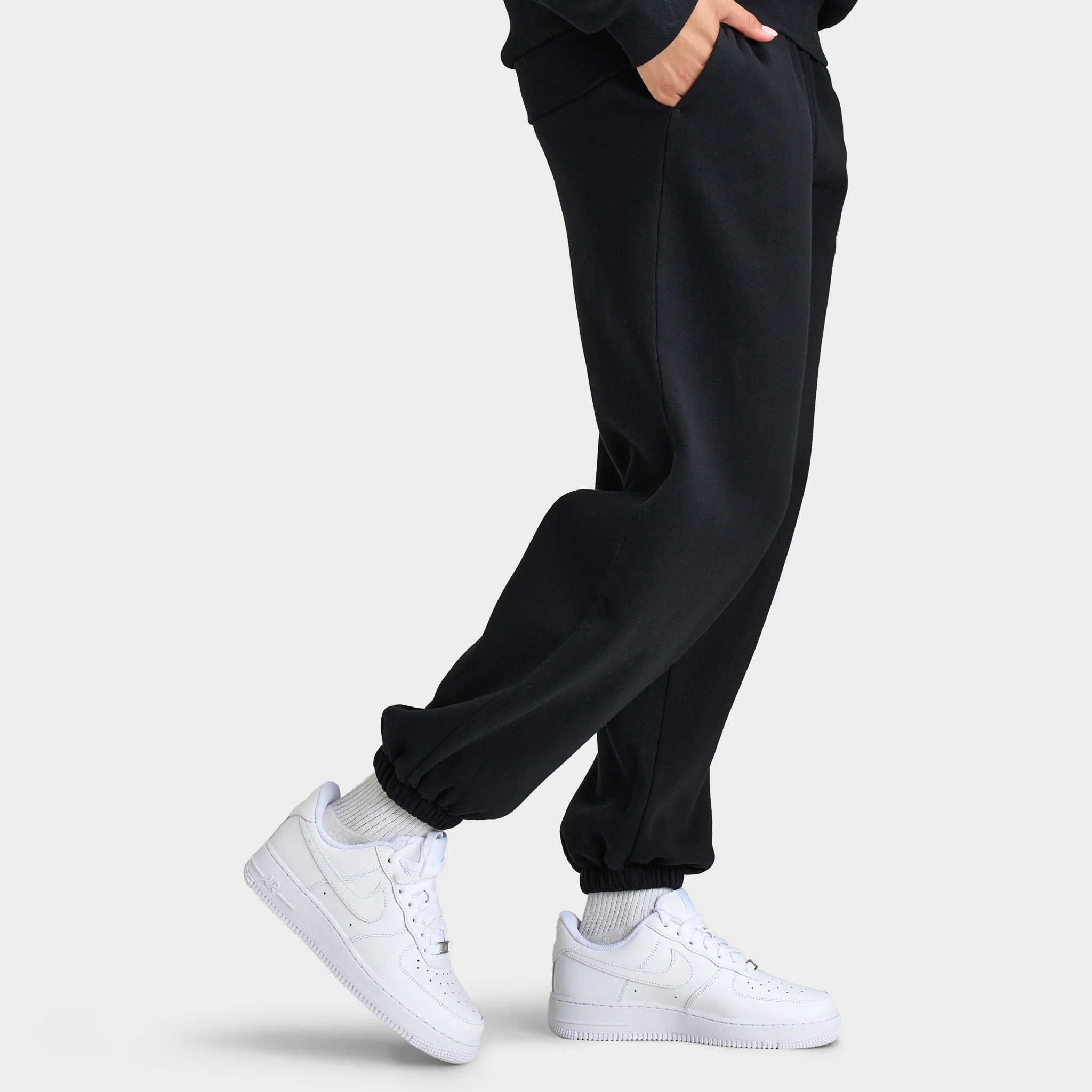 Hoodrich Women's Oversized Joggers Black / Silver Rhinestone - Image 4