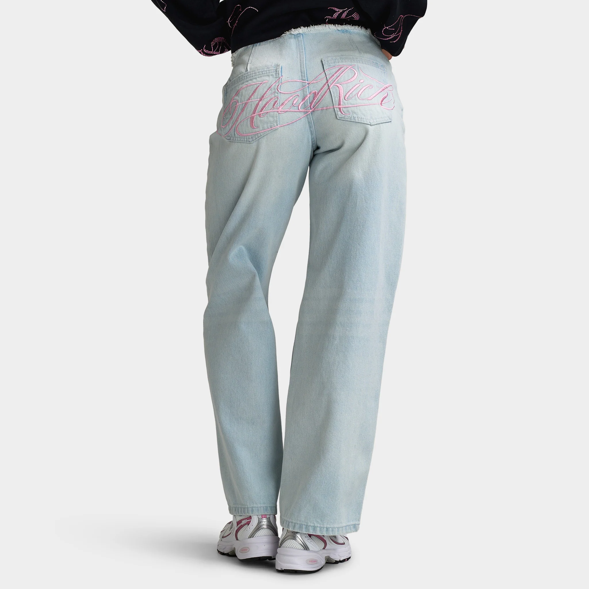 Hoodrich Women's Solace Low Rise Wide Leg Jeans / Light Blue - Image 2