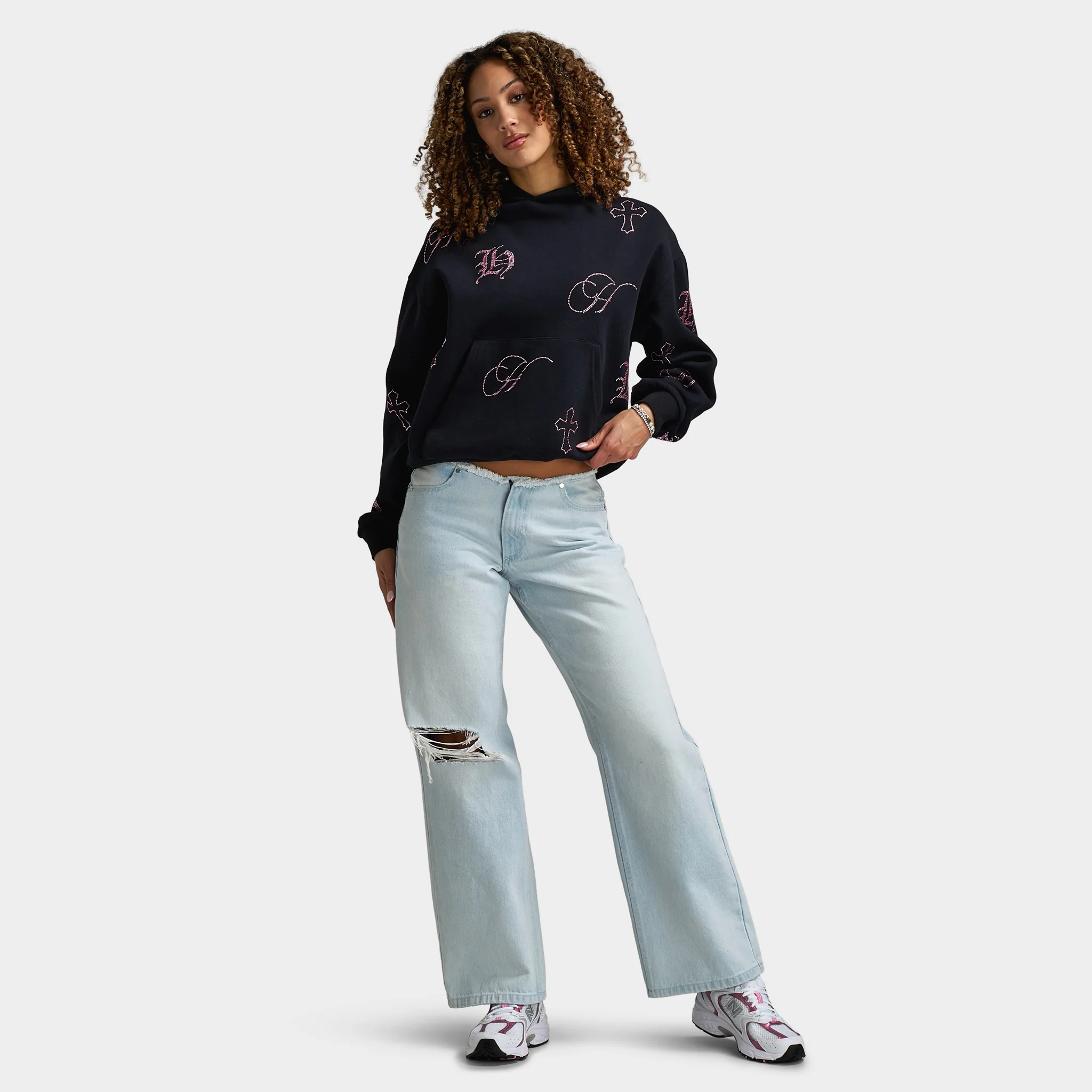 Hoodrich Women's Solace Low Rise Wide Leg Jeans / Light Blue - Image 6