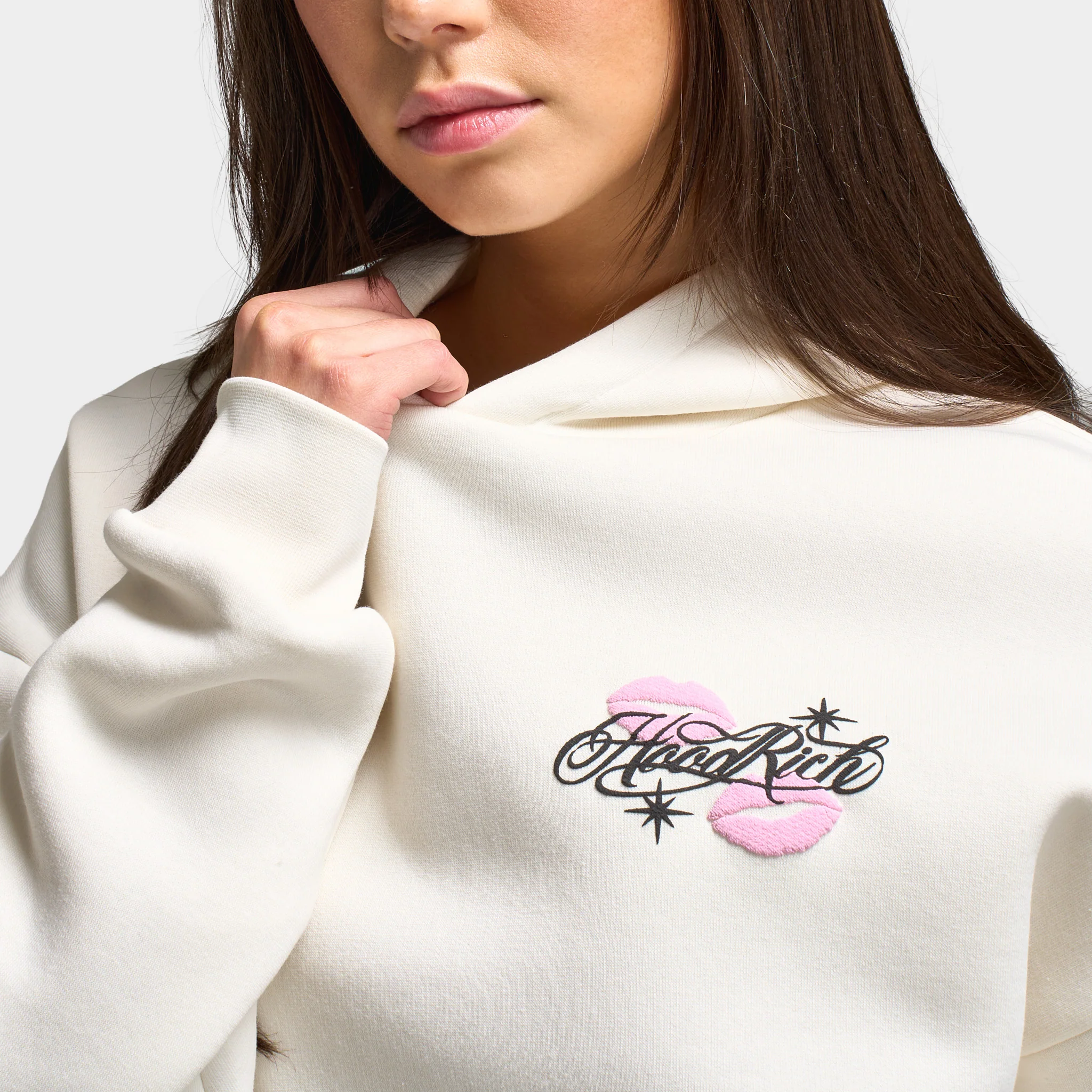 Hoodrich Women's Vision Hoodie White / Pink - Image 5