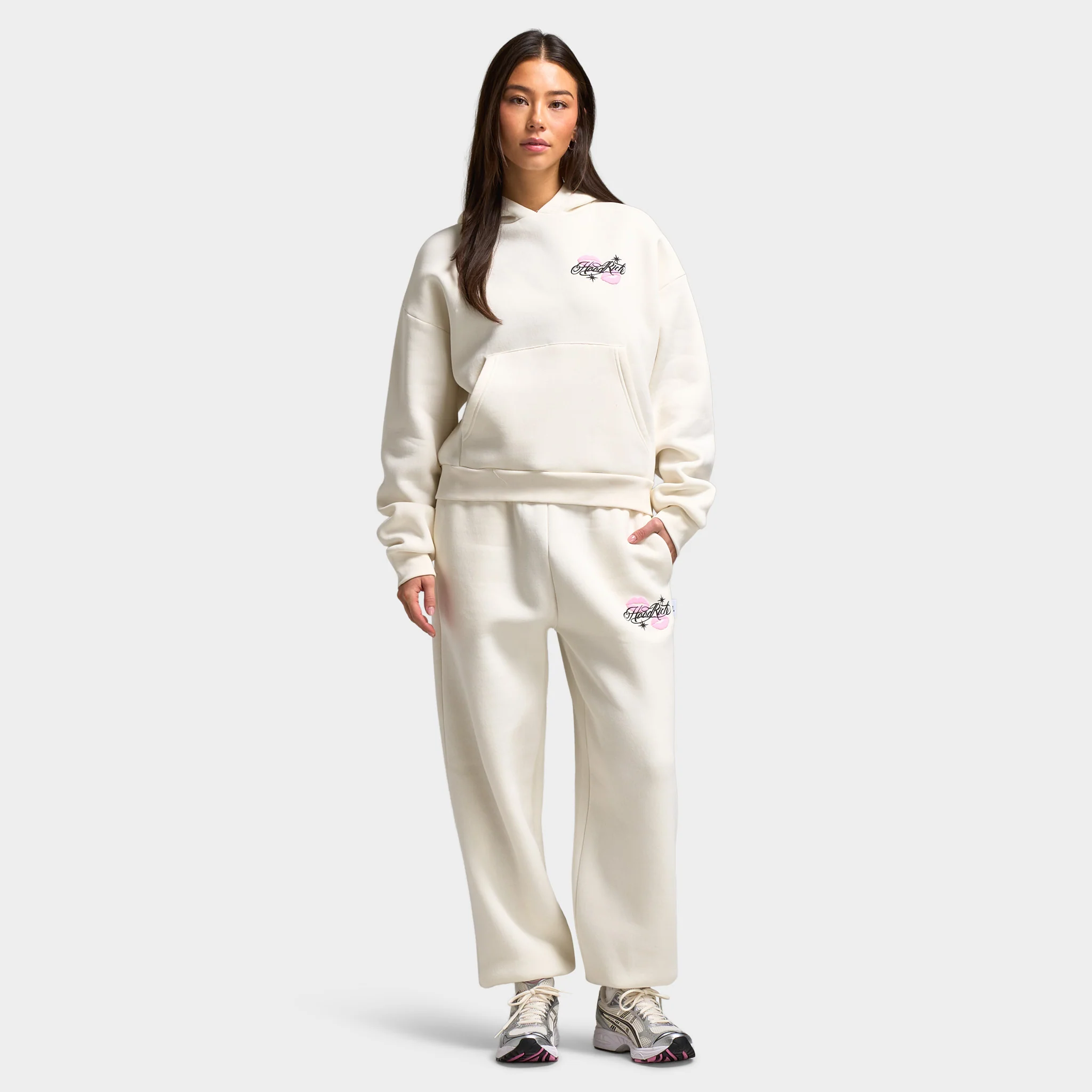 Hoodrich Women's Vision Oversized Joggers White / Pink - Image 6