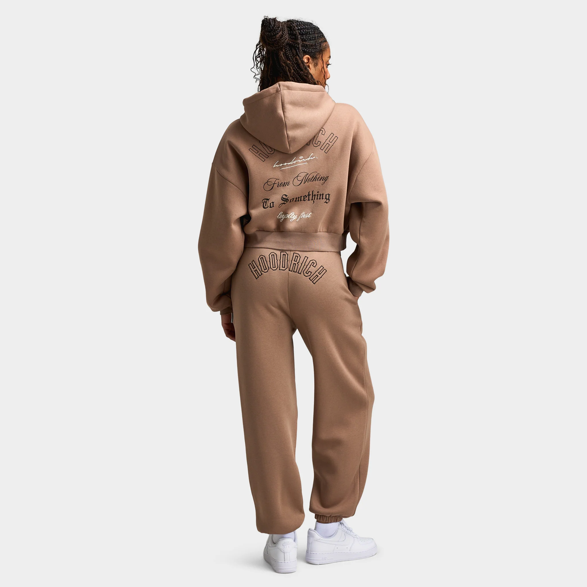 Hoodrich Women's Zip Through Boxy Hoodie Portabella / Black - Whitecap Gray - Image 5
