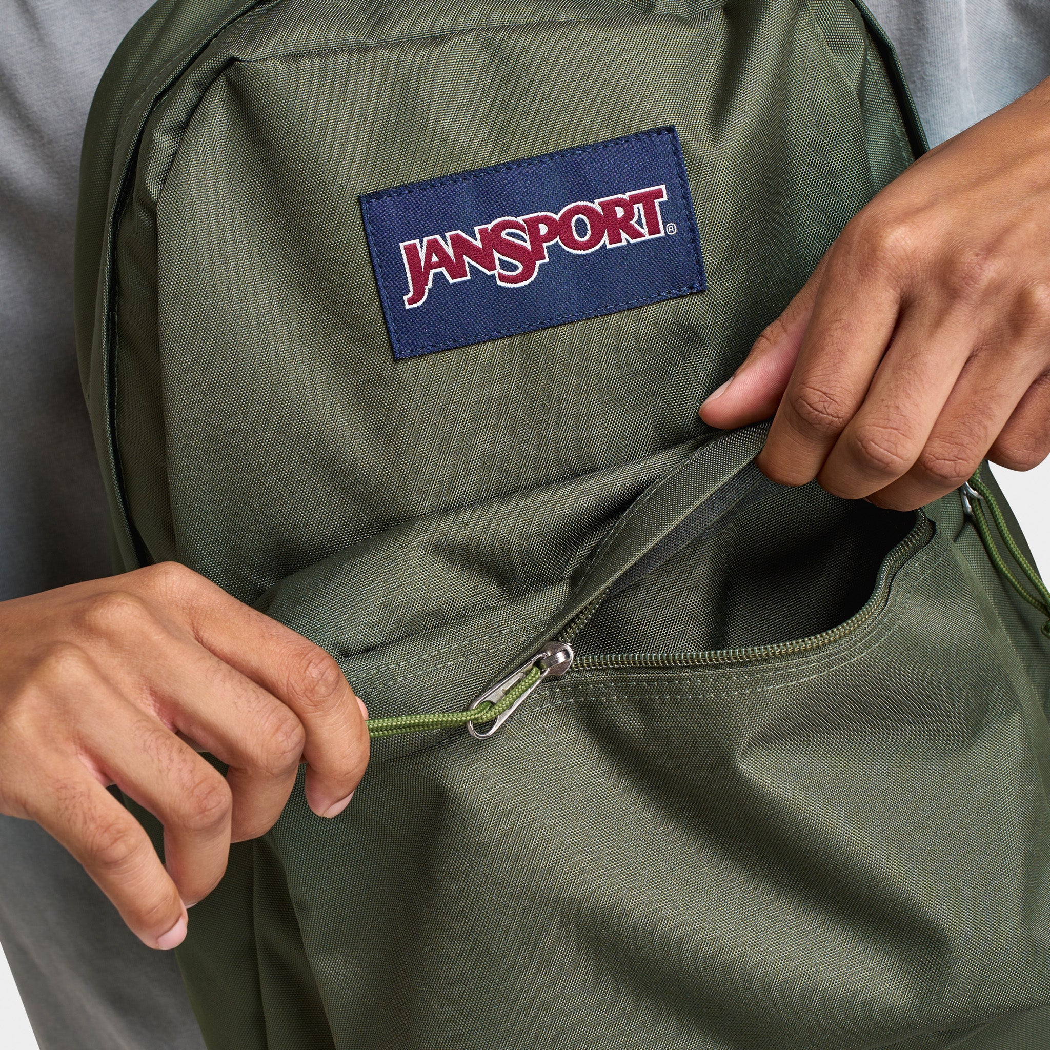 JanSport SuperBreak Plus Backpack / Cargo Green - Image 3