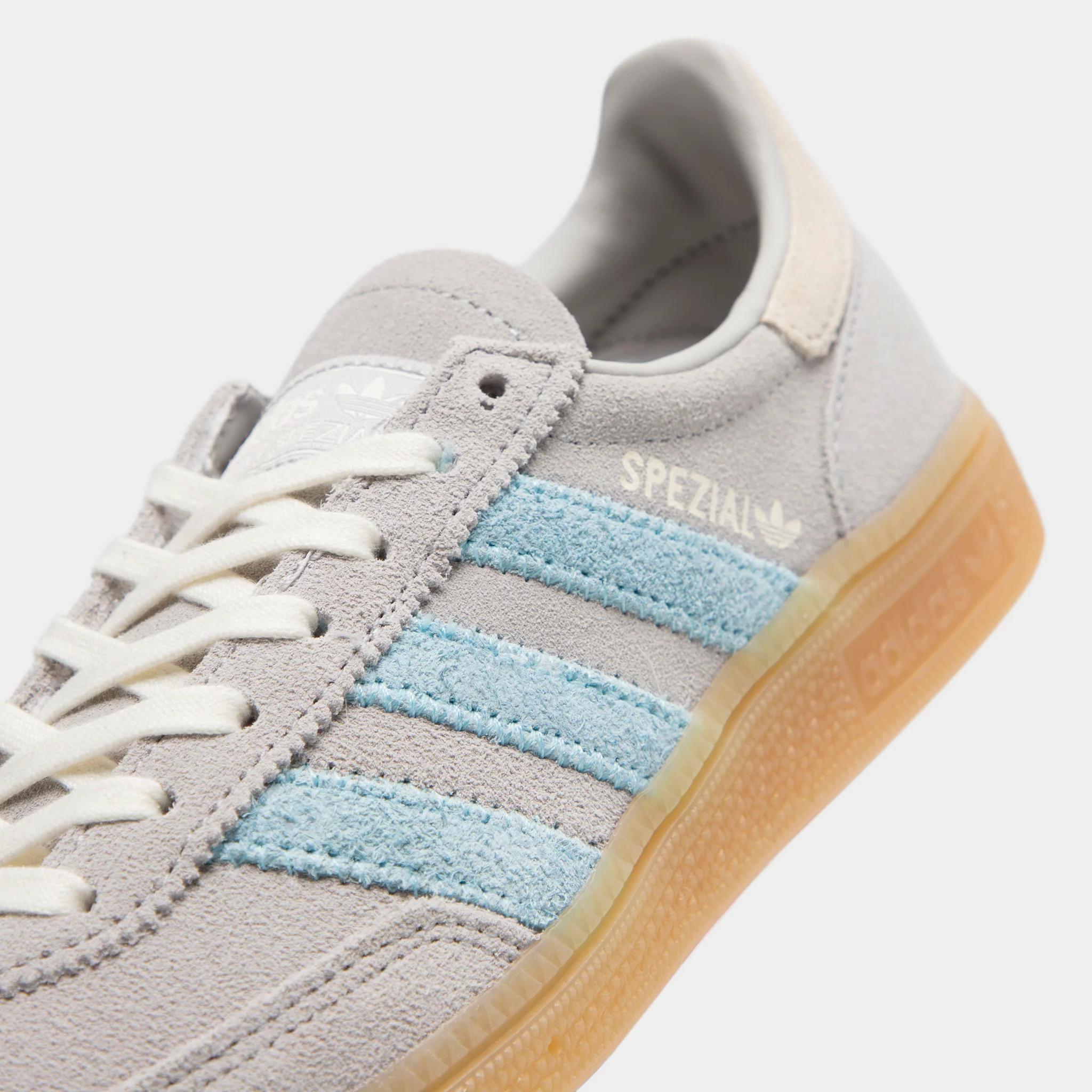 adidas Juniors' Handball Spezial Grey / Icey Blue - Gum - Image 3