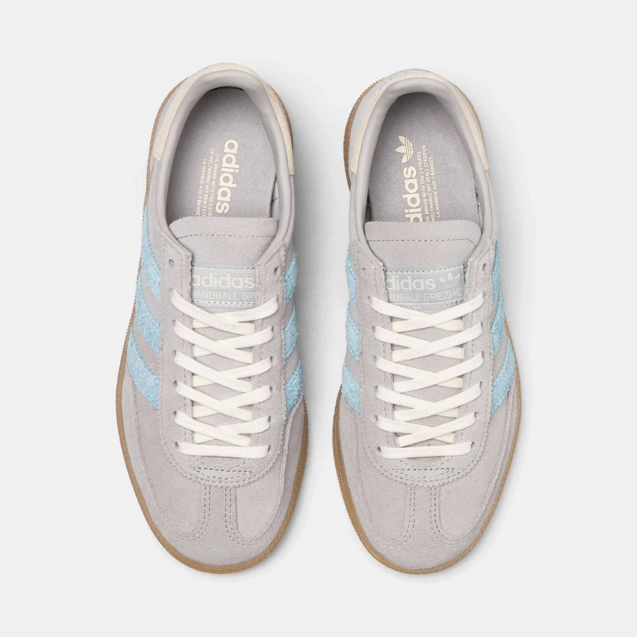 adidas Juniors' Handball Spezial Grey / Icey Blue - Gum - Image 5