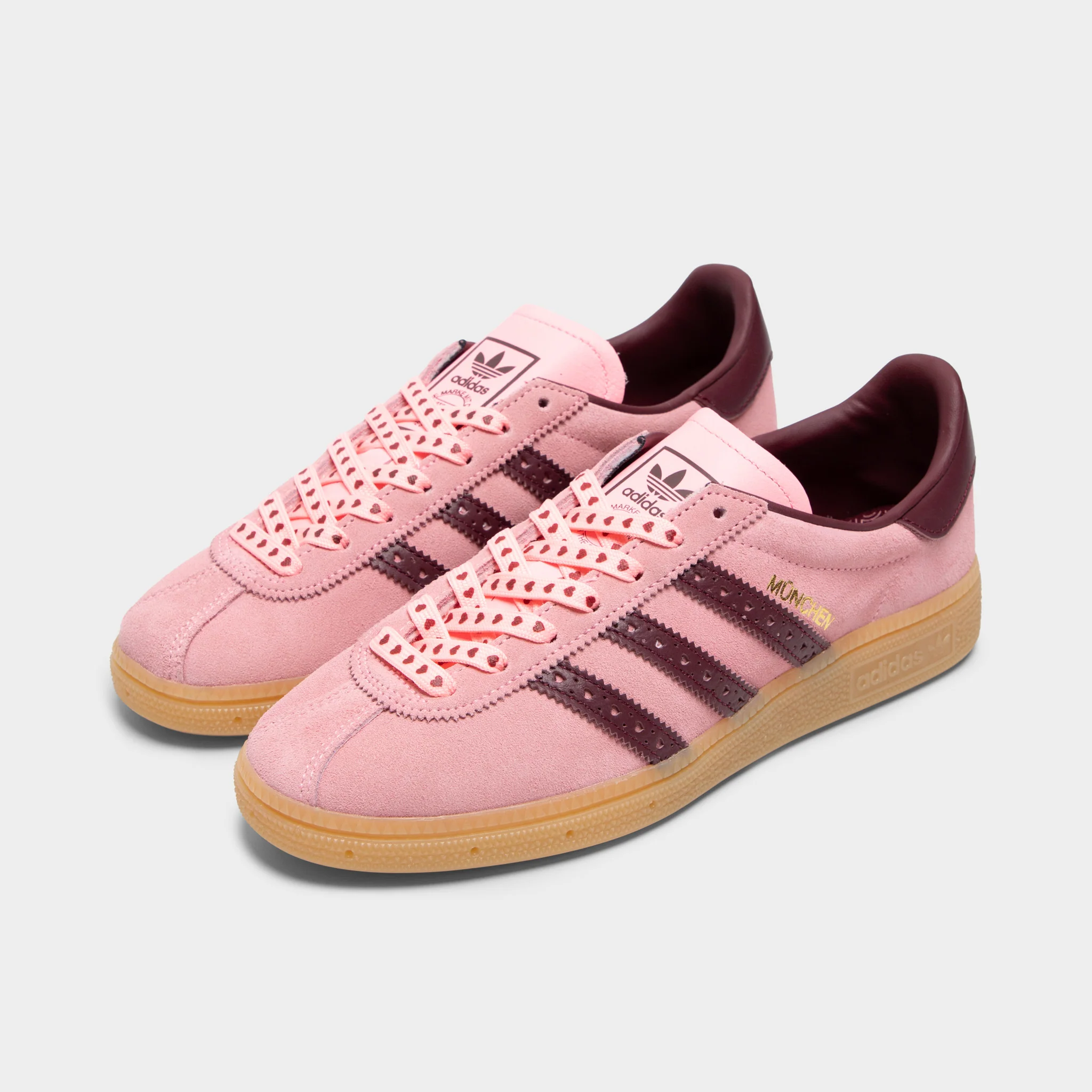 adidas Women's Muenchen Pink Spark / Shadow Red - Gum - Image 2