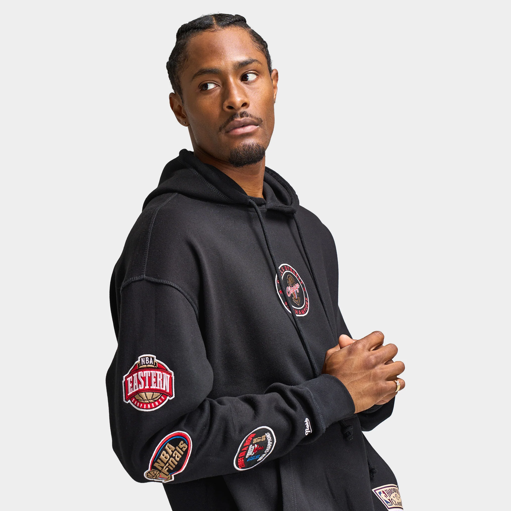 Mitchell & Ness Chicago Bulls Hoodie / Faded Black - Image 3