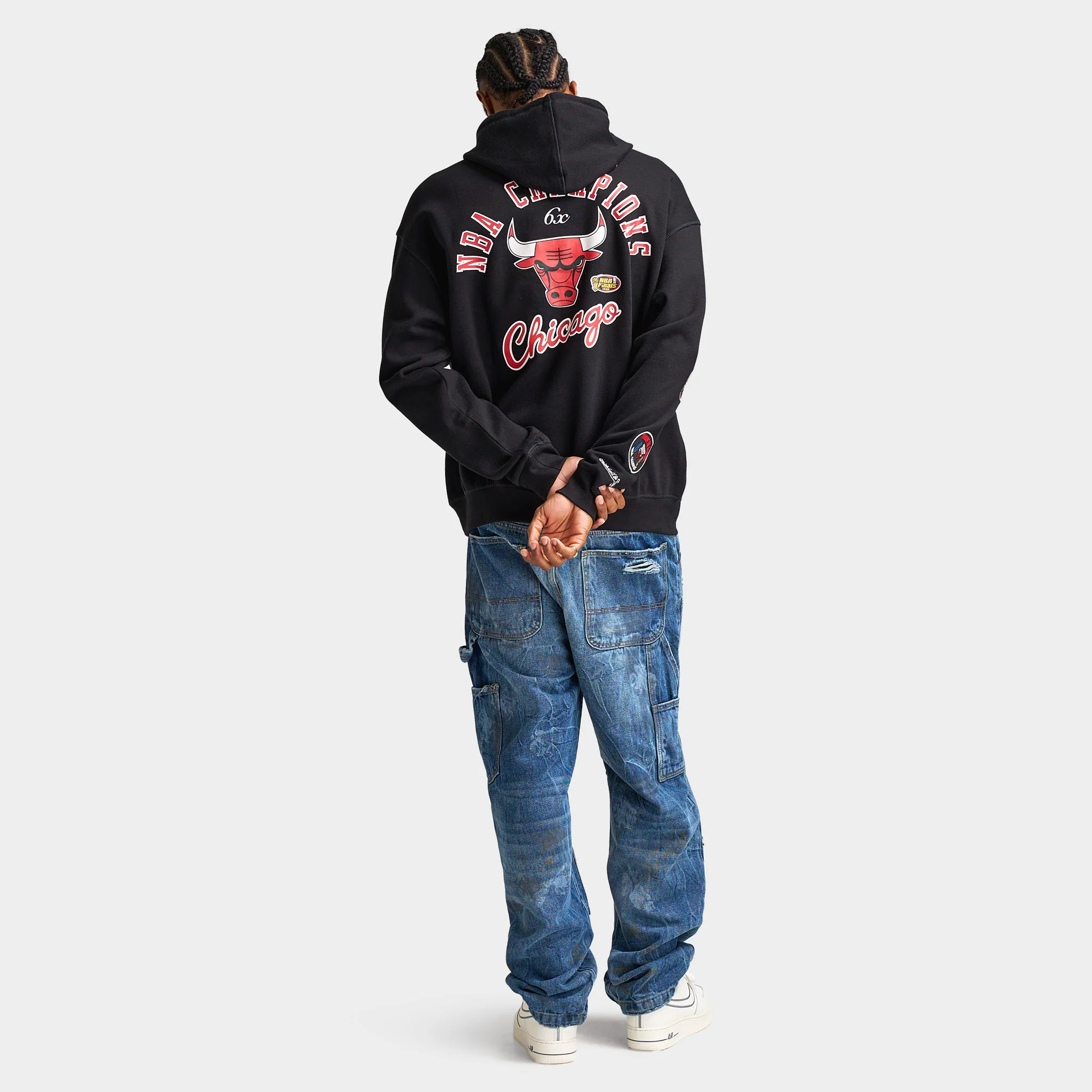 Mitchell & Ness Chicago Bulls Hoodie / Faded Black - Image 5
